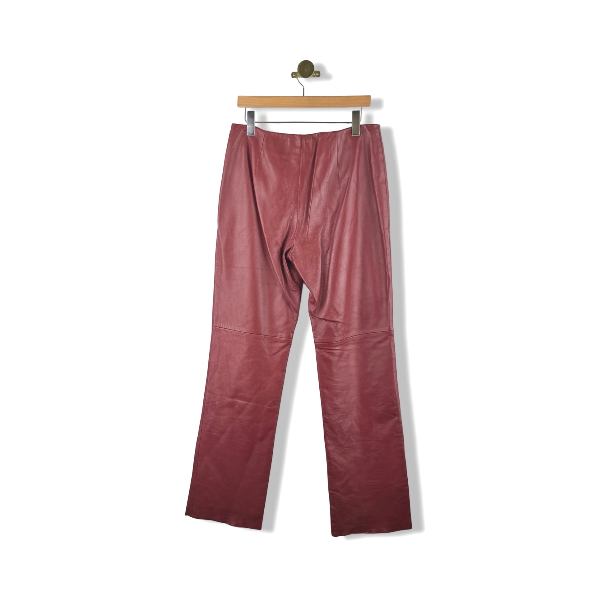 Margaret Godfrey Leather Straight Fit Pants