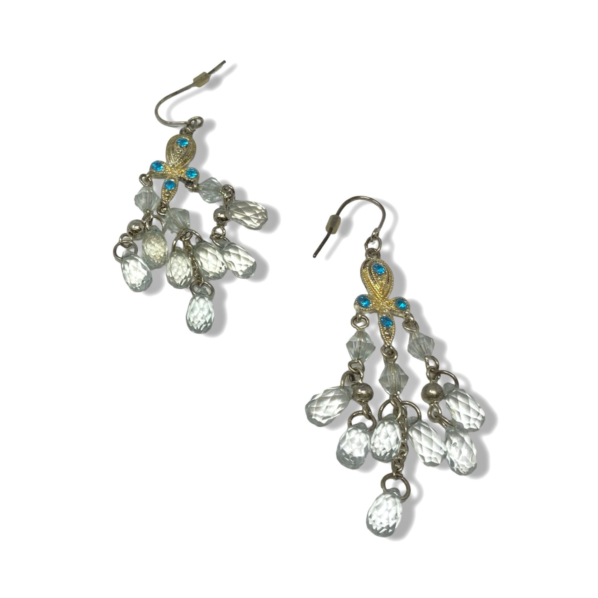 Clear Crystal Drop Earrings