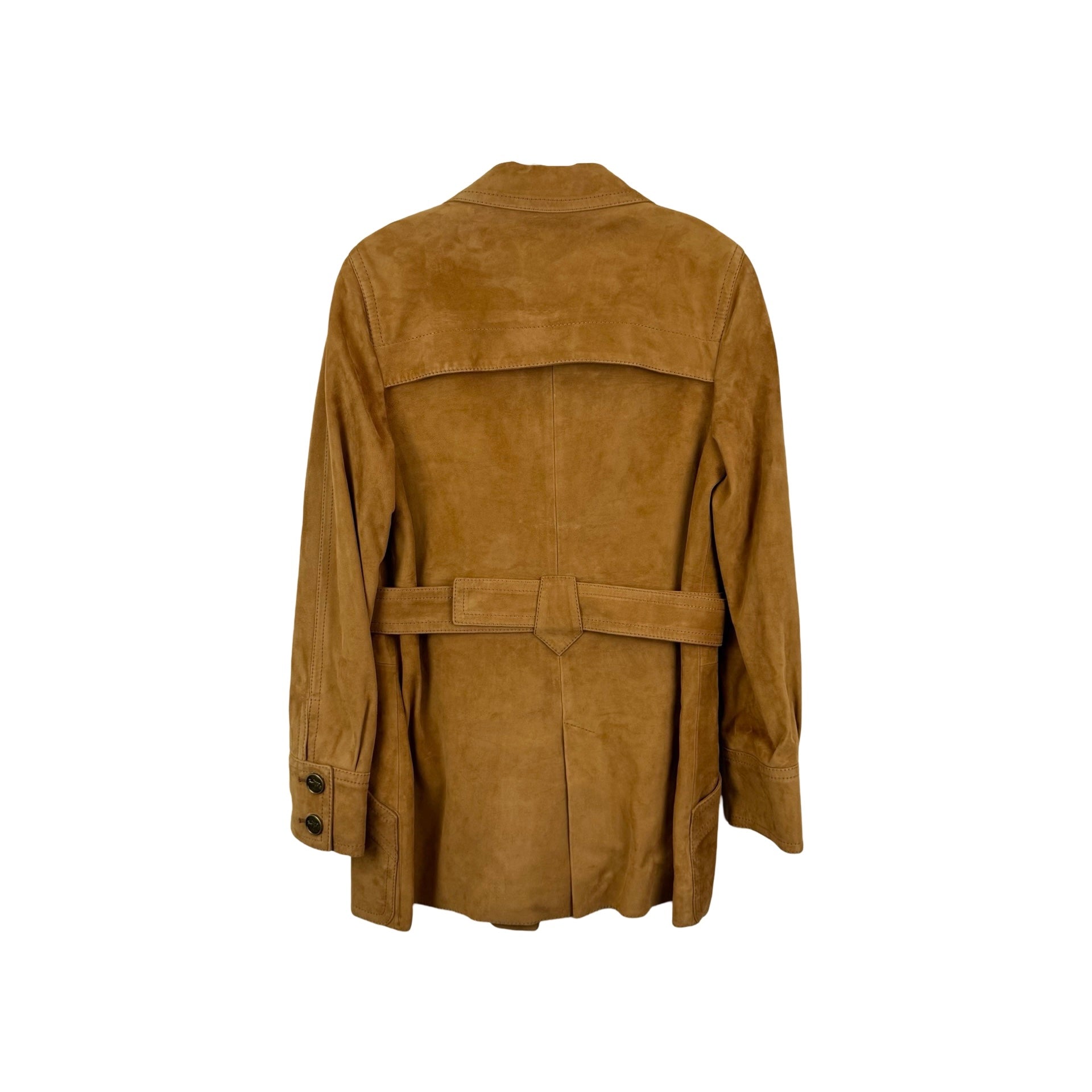 Coach Brown Suede Trench Jacket