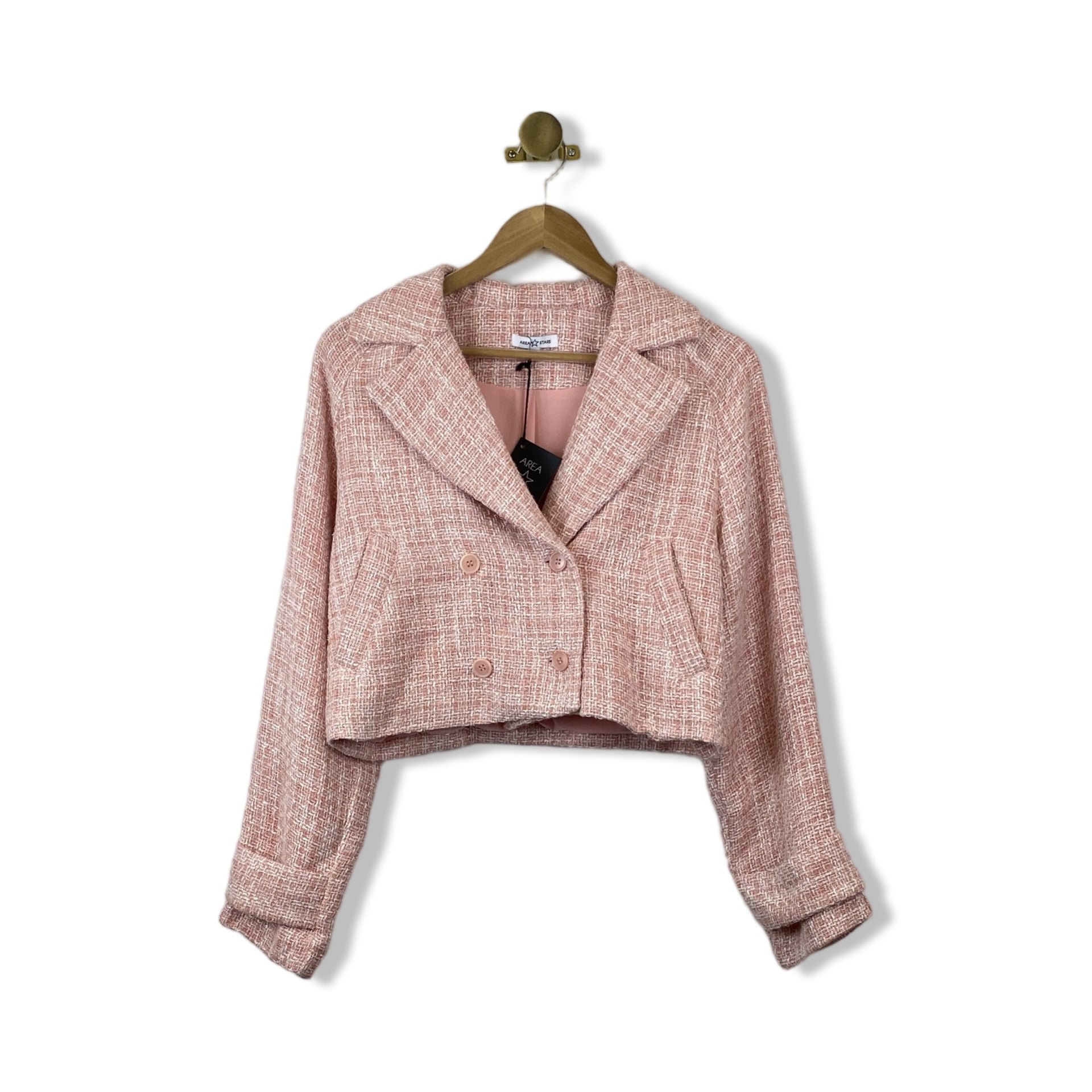 Area Stars Cropped Tweed Blazer