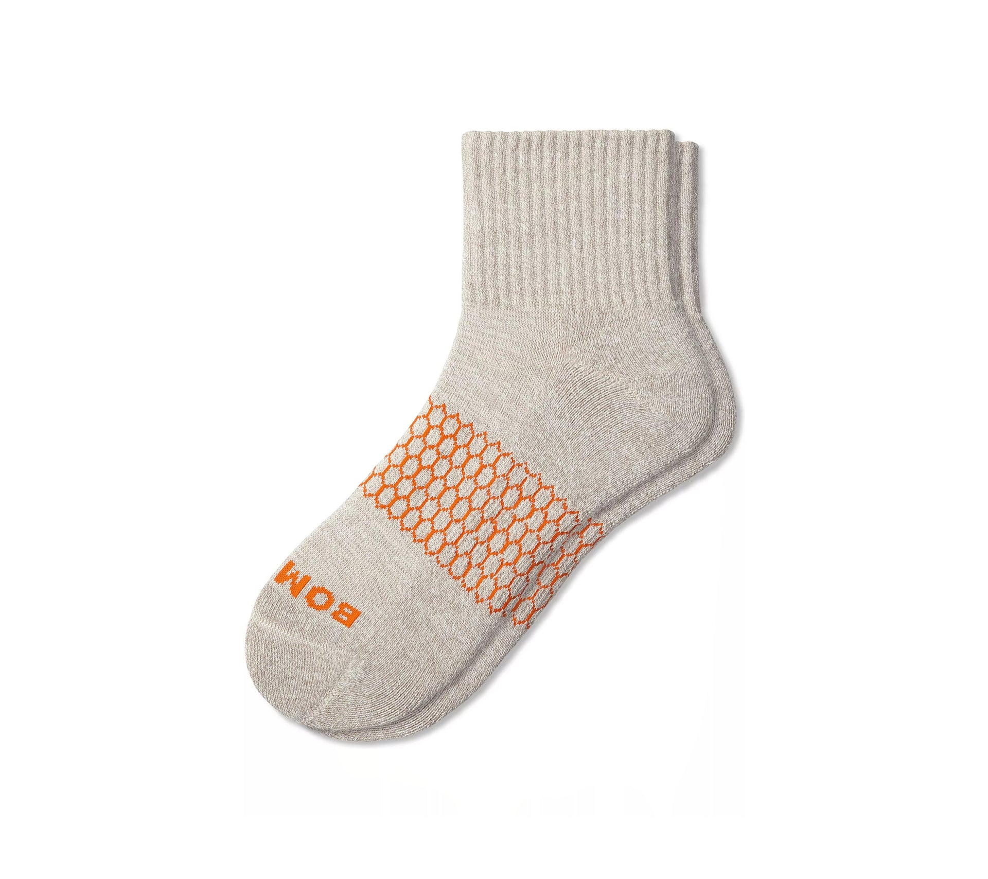 Bombas Washed Taupe Marl Quarter Socks