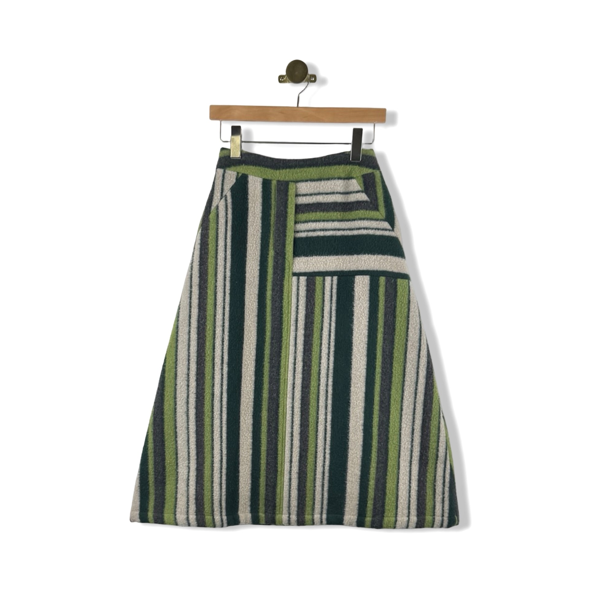 DAWEI Striped Circle Skirt