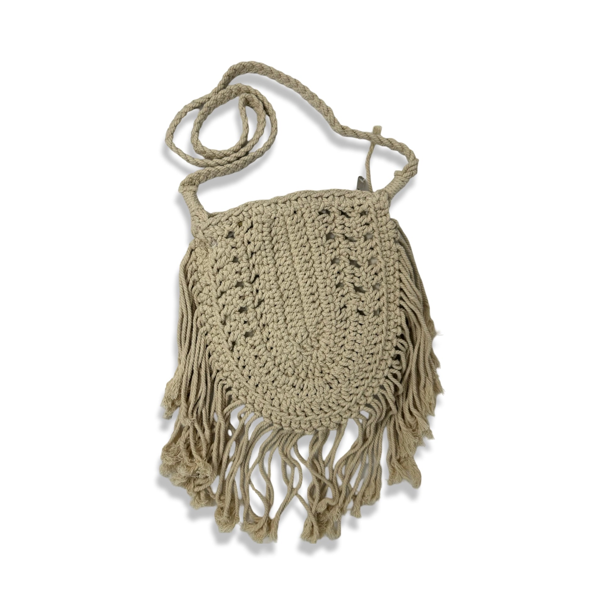 Crochet Fringe Crossbody Bag