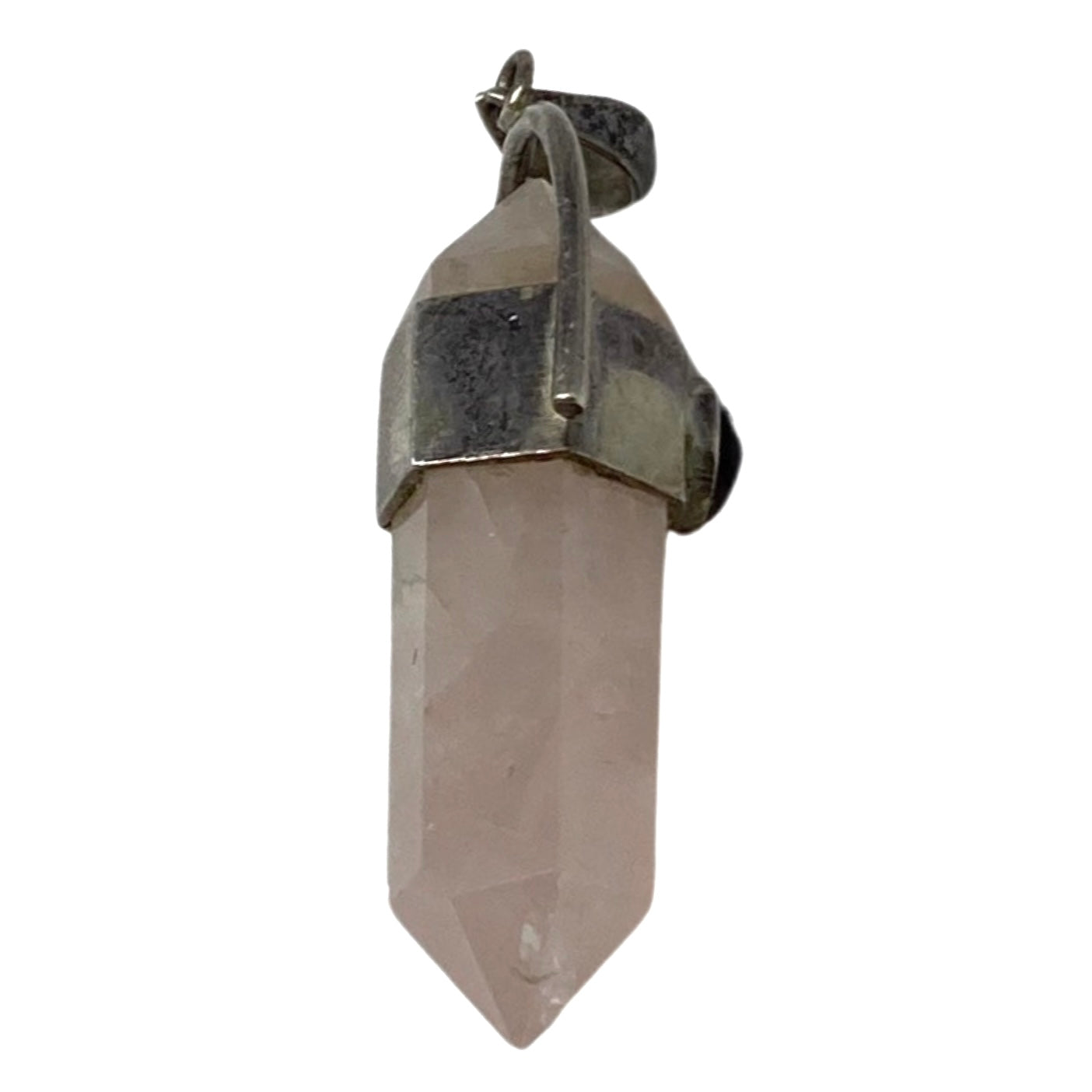 Rose Quartz and Sterling Pendant