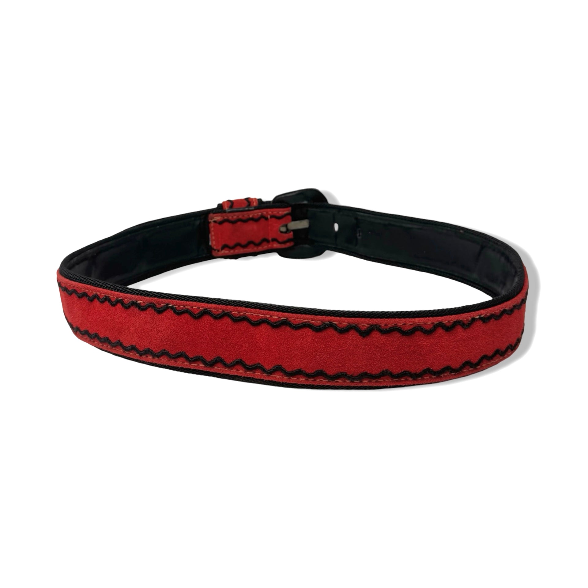 Vintage R.J. Graziano Embroidered Wave Line Belt