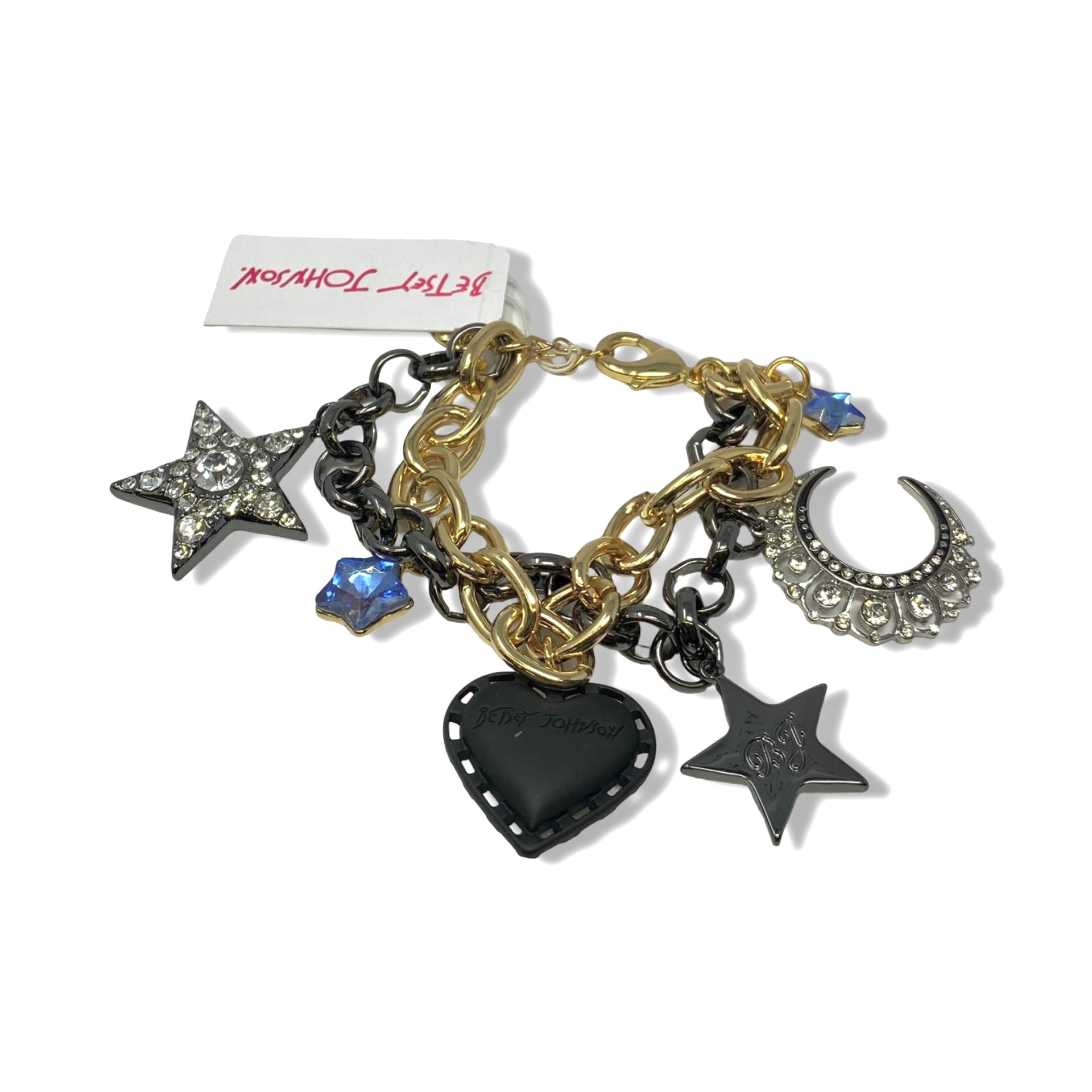 Betsey Johnson Celestial Mixed Charm Bracelet
