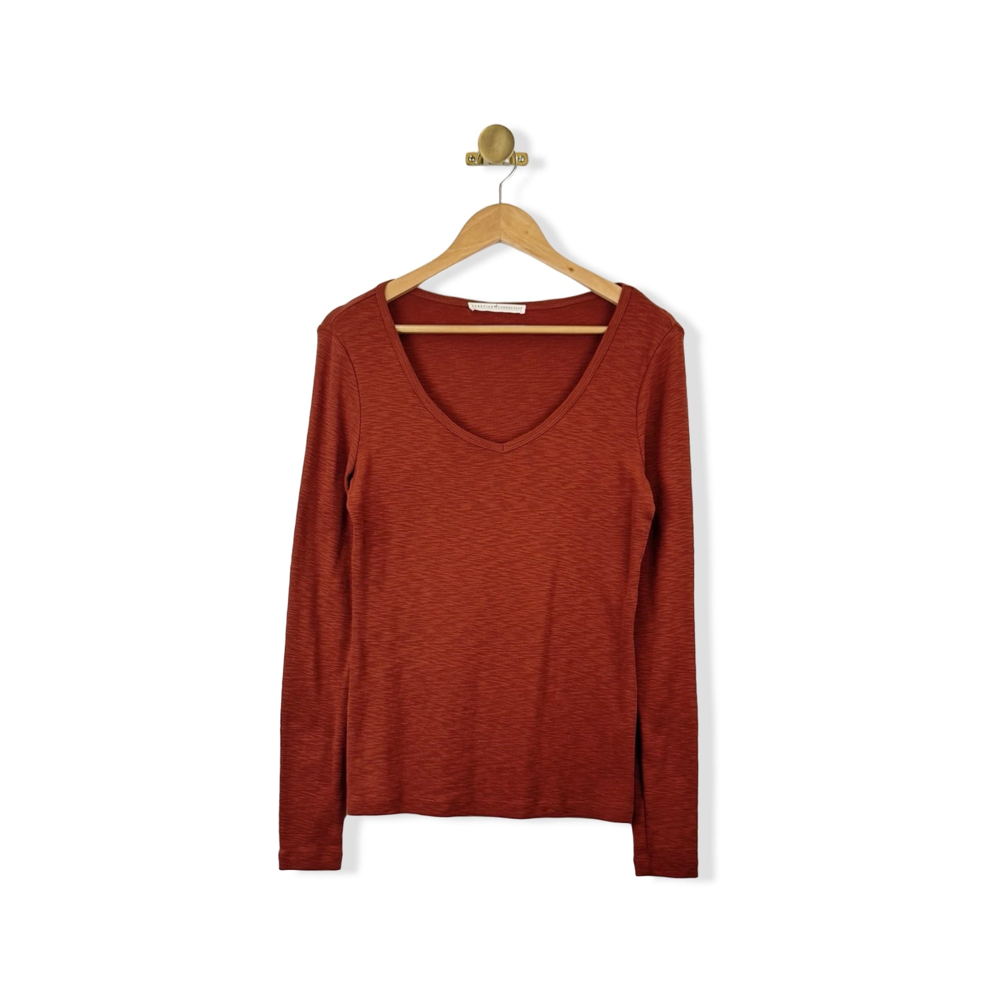 Peruvian Connection V Neck Long Sleeve Top