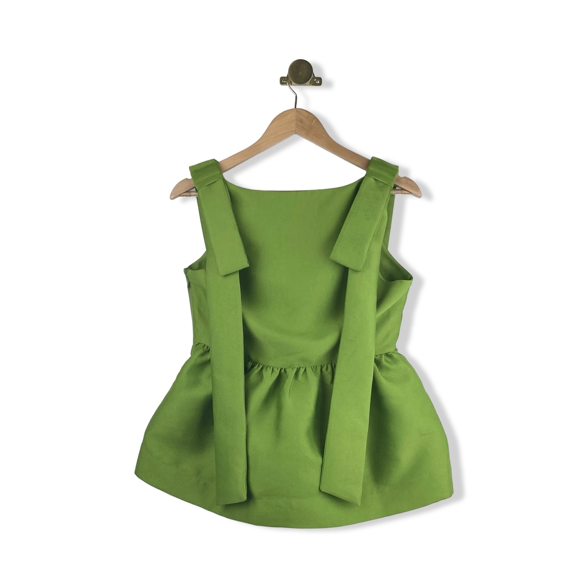 ALIGNE Alina Bow Peplum Satin Top