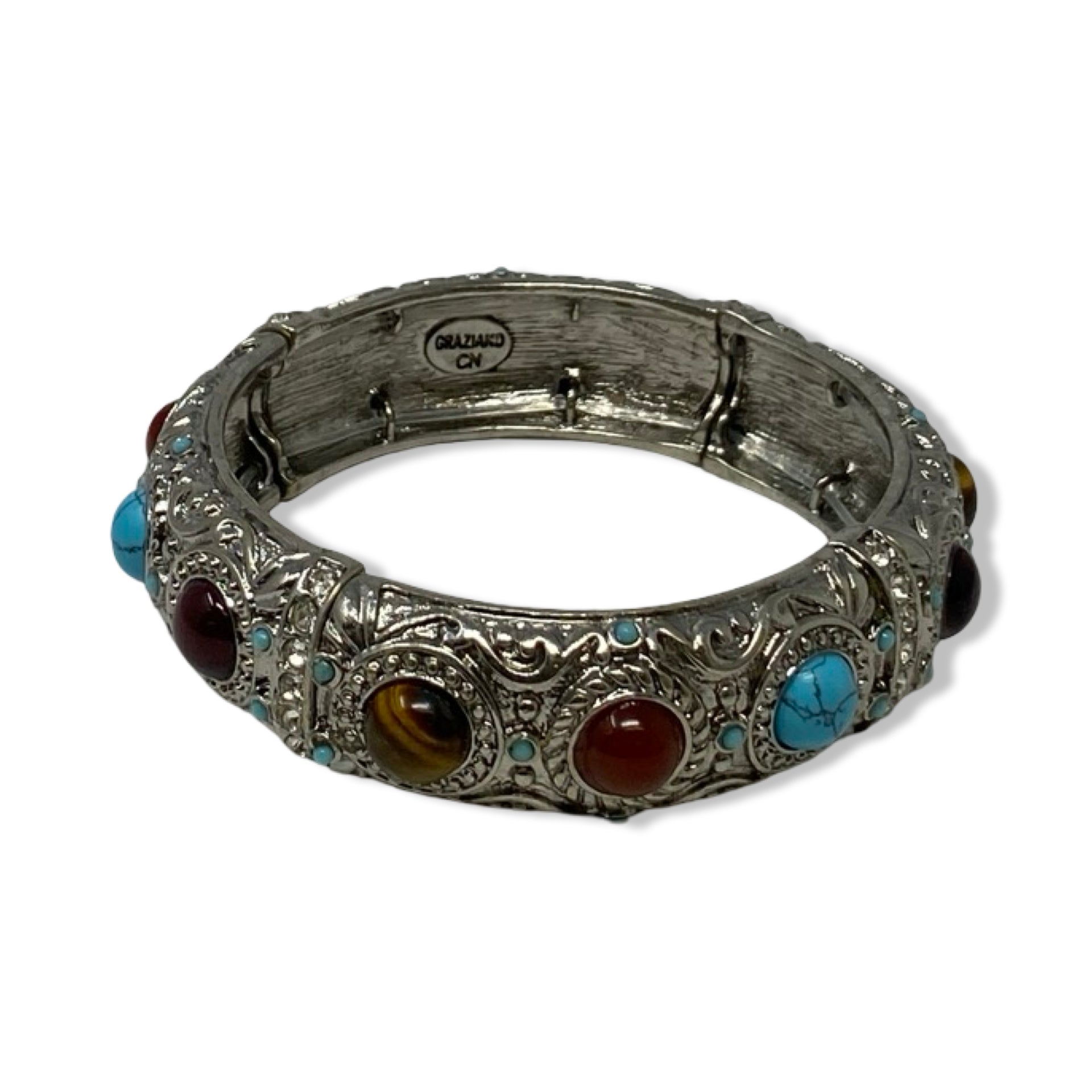 R.J. Graziano Stretch Rhinestone and Faux Gem Bracelet
