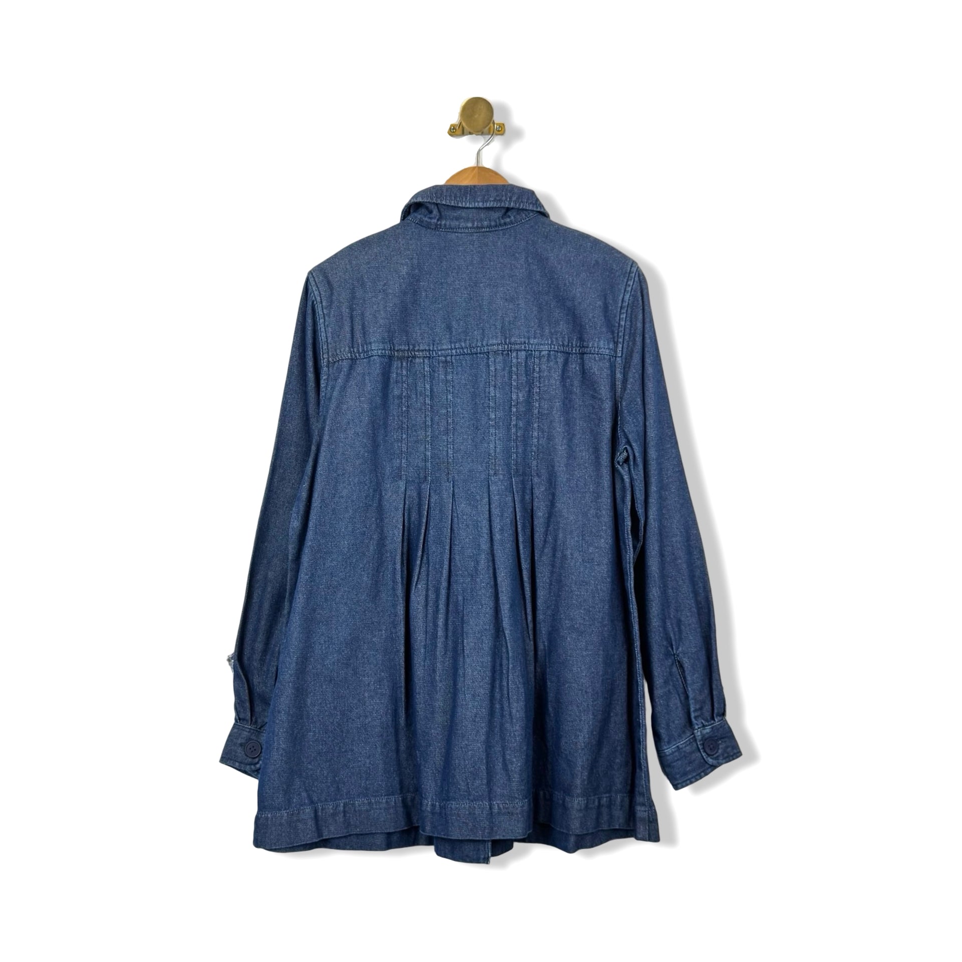 Woman Within Button Up Denim Jacket