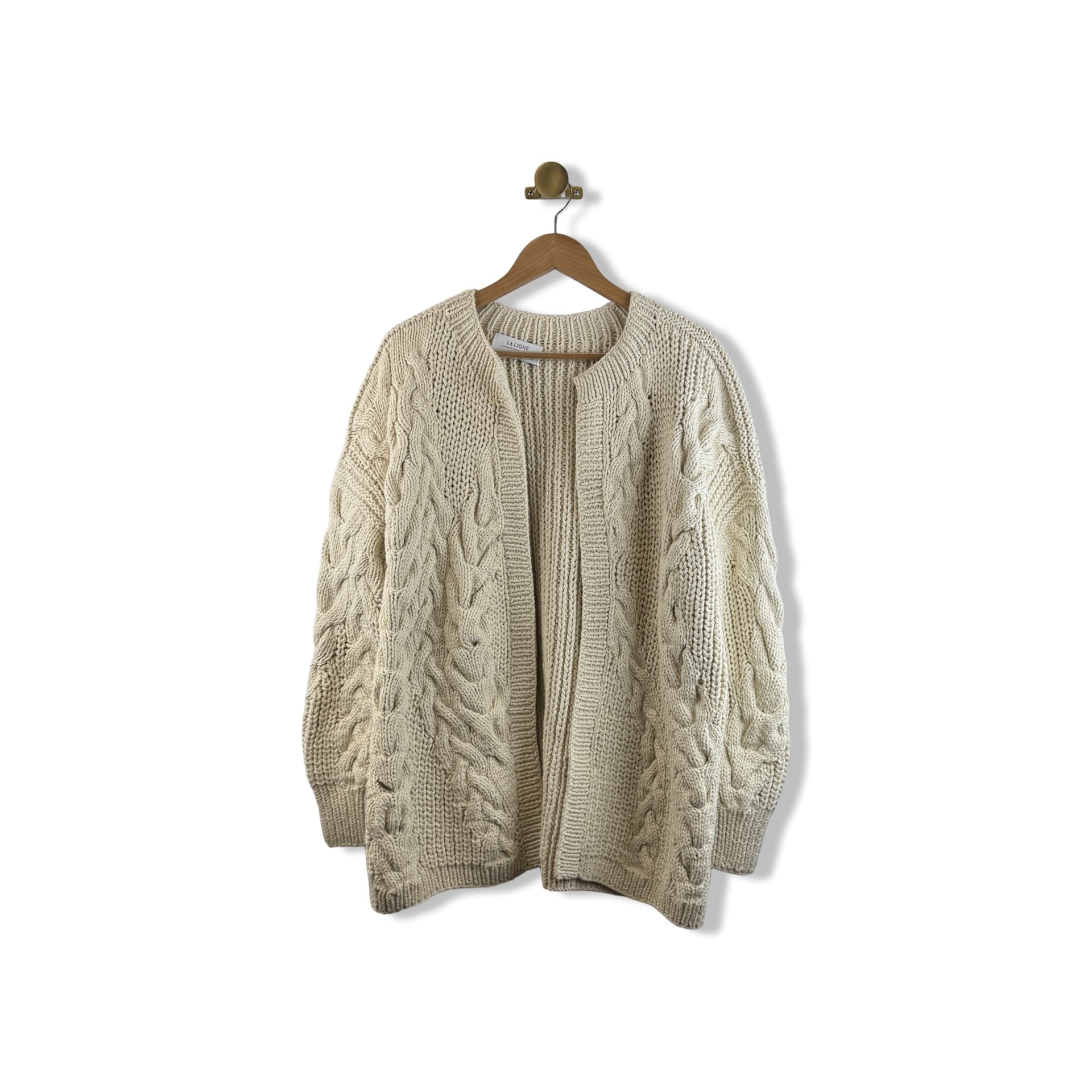 La Ligne Thick Cable Knit Cardigan