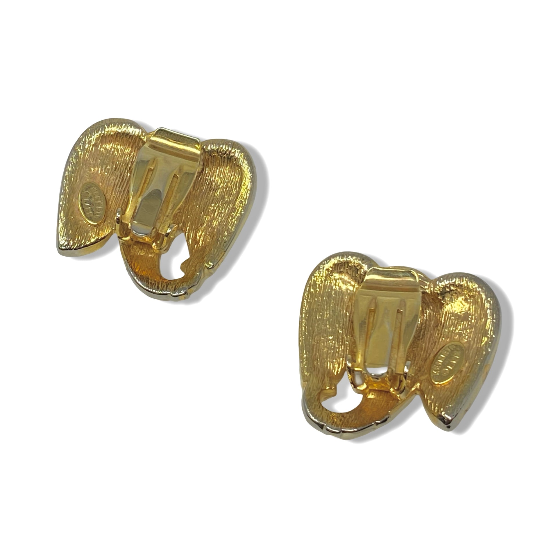 Kenneth Jay Lane Elephant Clip On Earrings