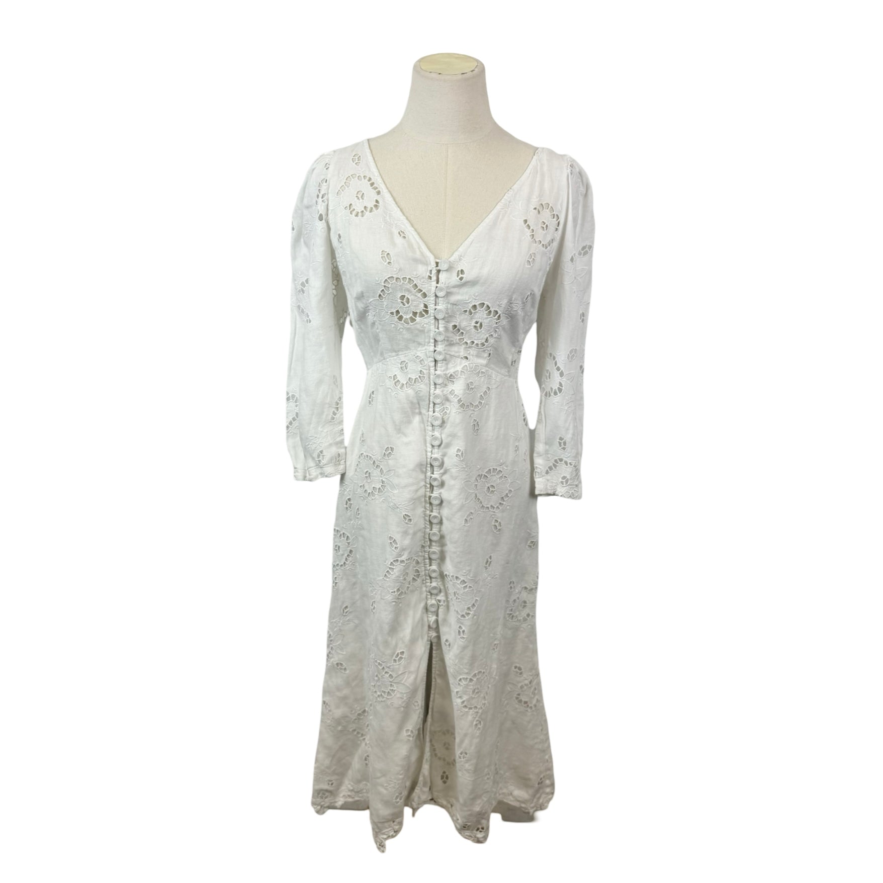 Rebecca Taylor Lace Button Down Maxi Dress