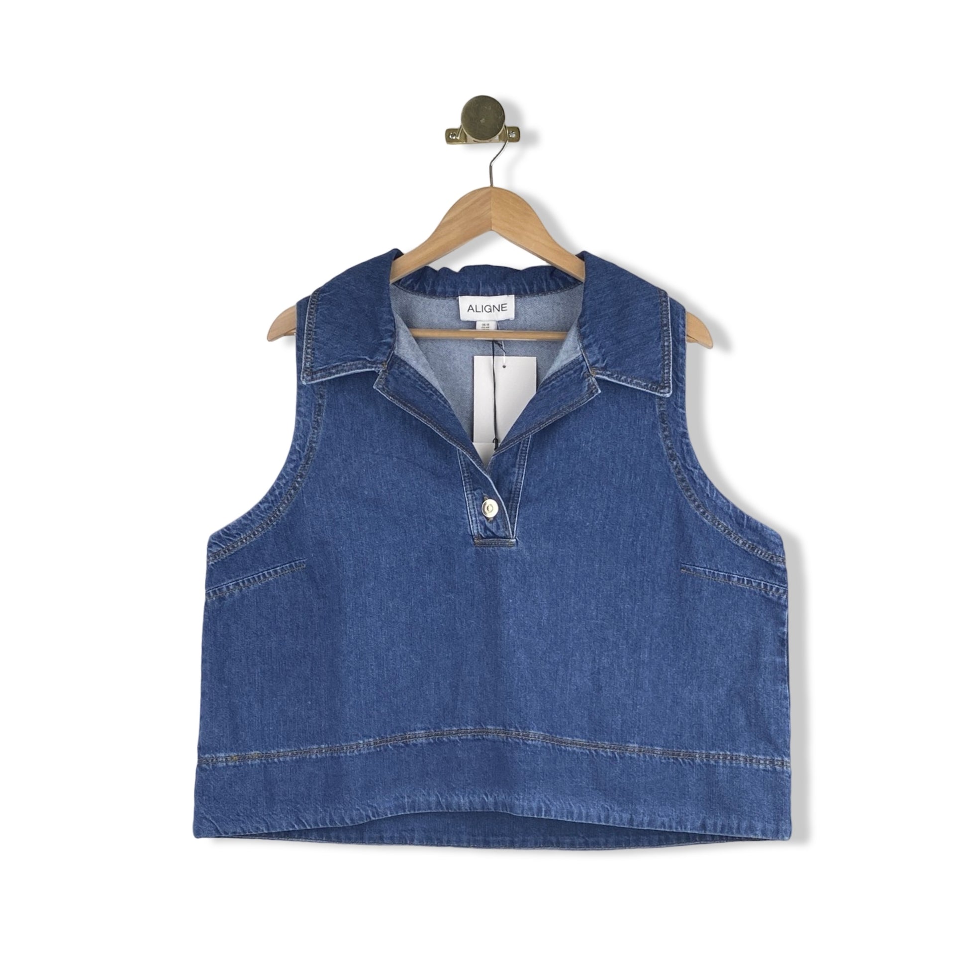 ALIGNE Peg Sleeveless Denim Top