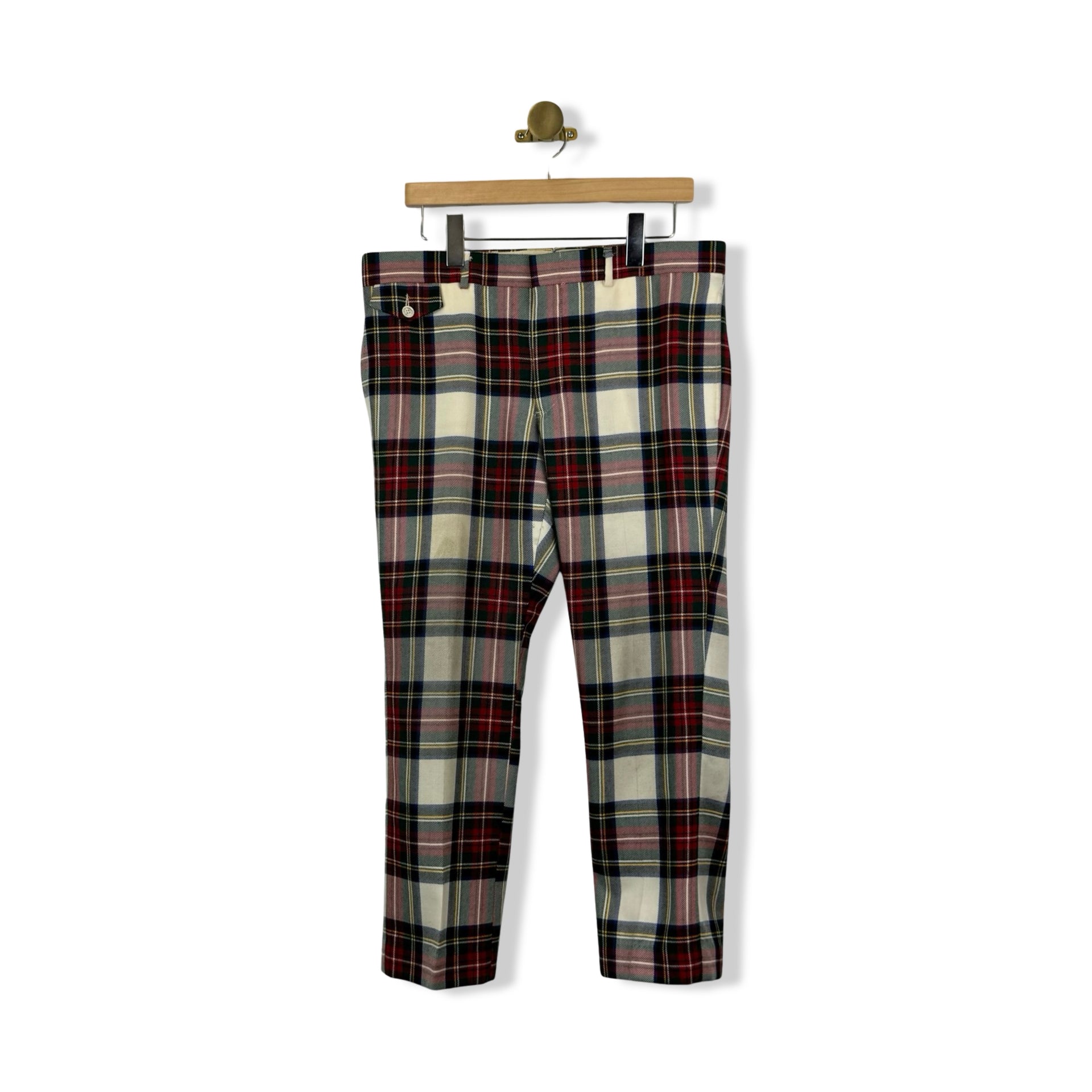 Duckie Brown Plaid Wool Pants