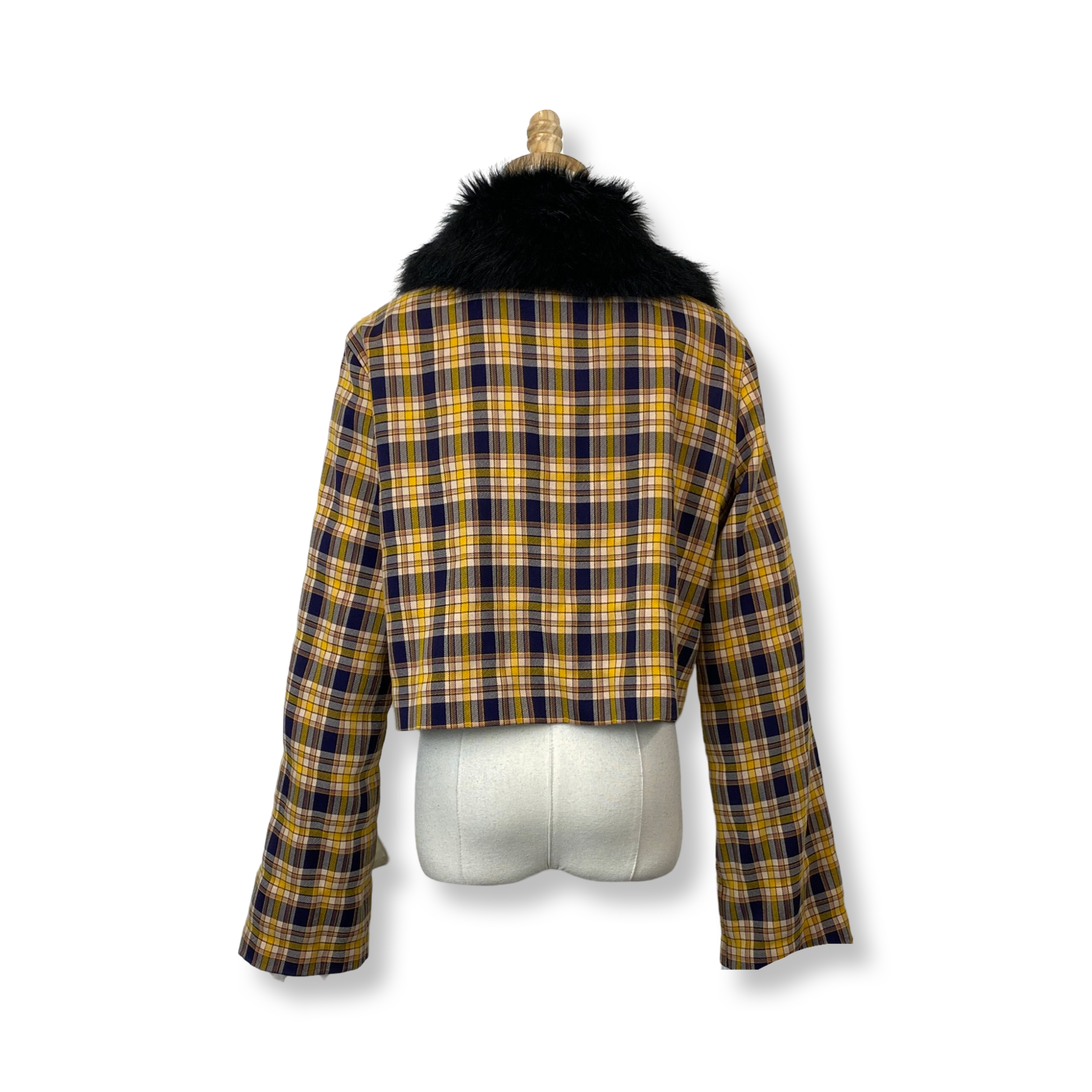 Capulet Faux Fur Plaid Jacket