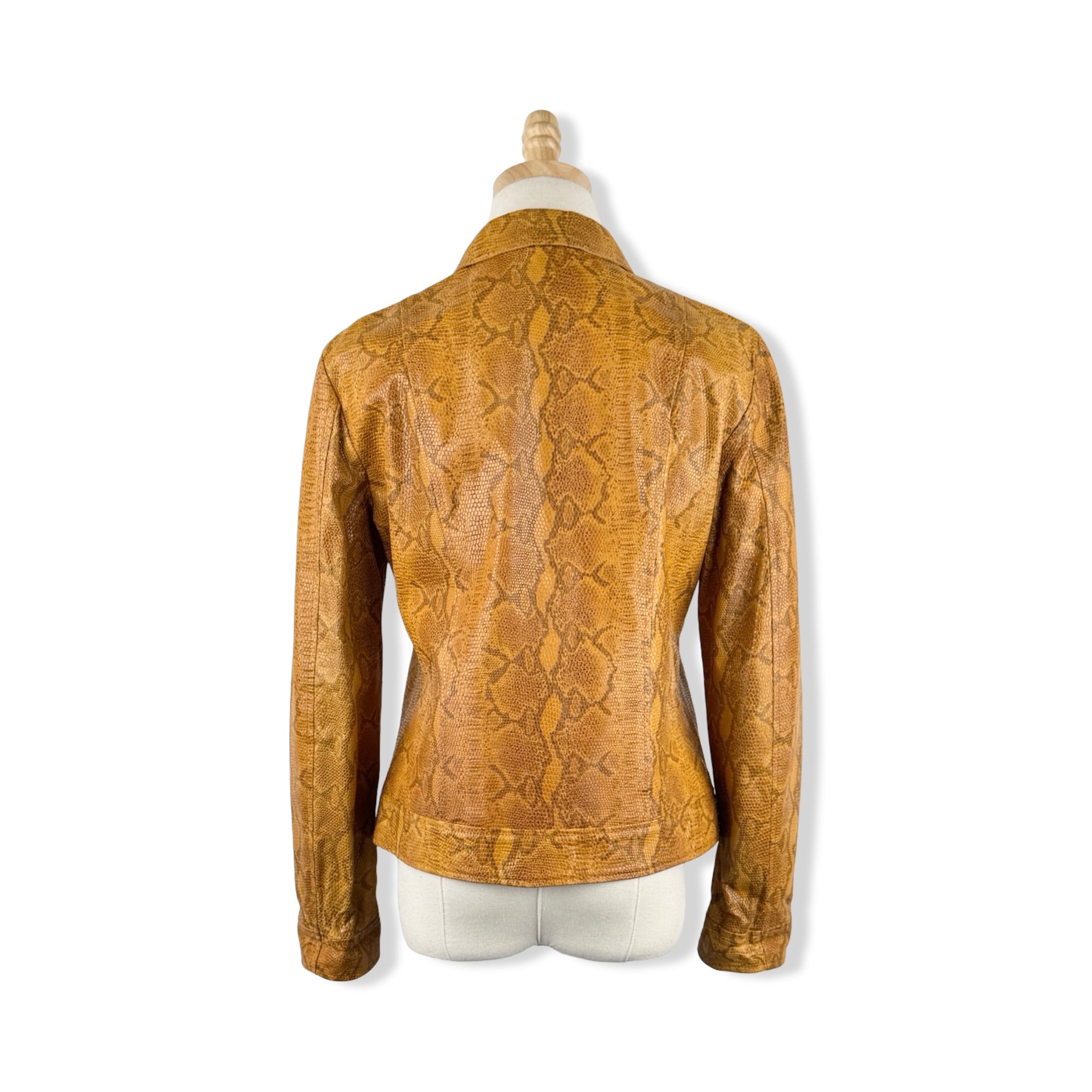 Baldinini Snakeskin Leather Jacket