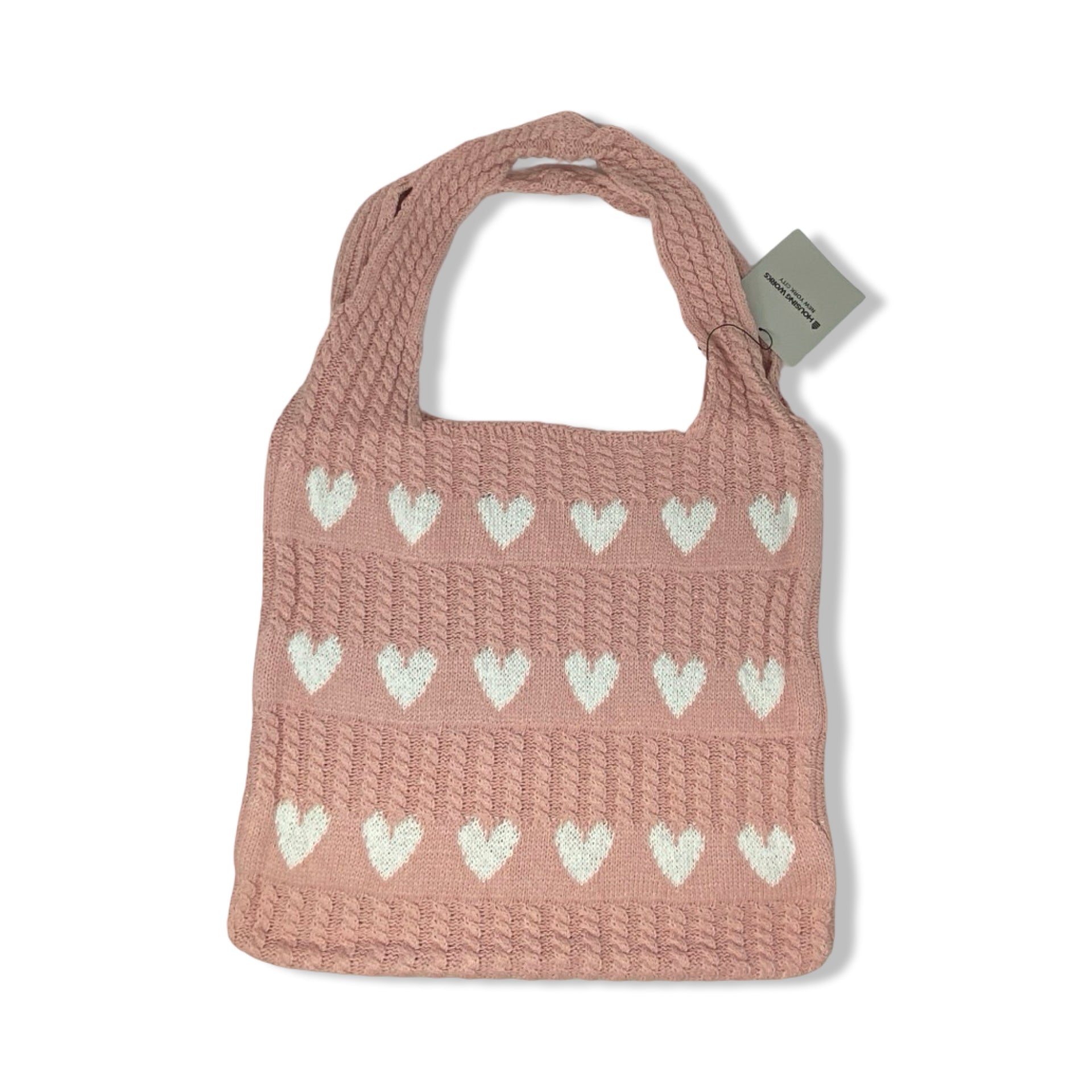 Housing Works Knit Heart Bag