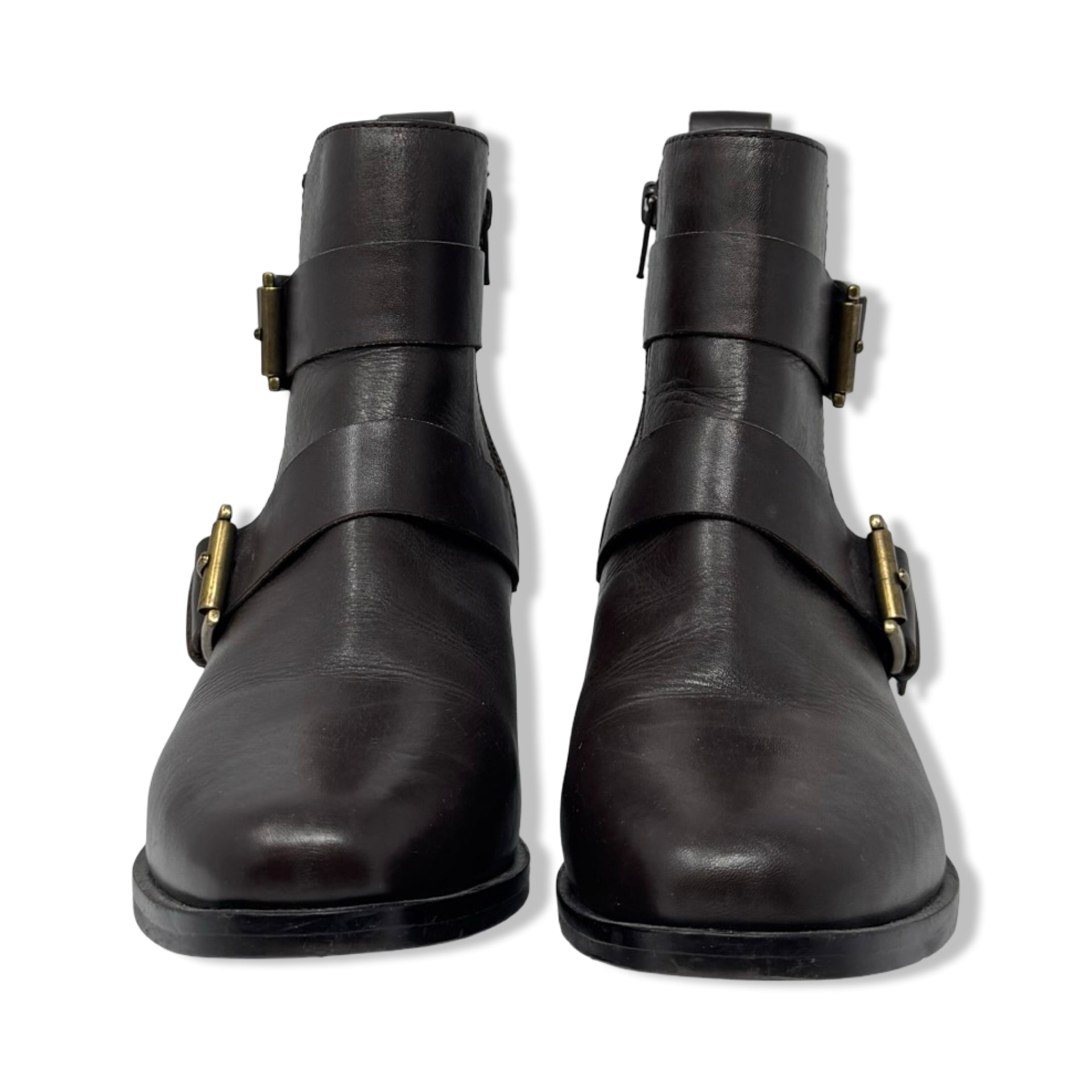 Barneys New York Strap Leather Boots