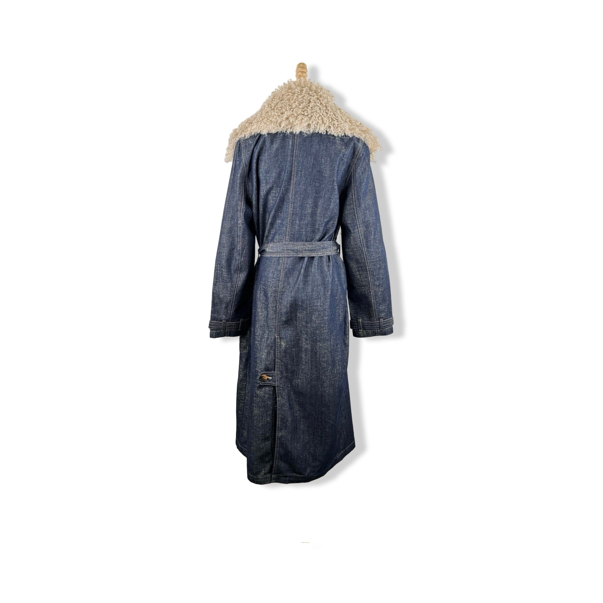 BLANKNYC Double Breasted Denim Trench Coat