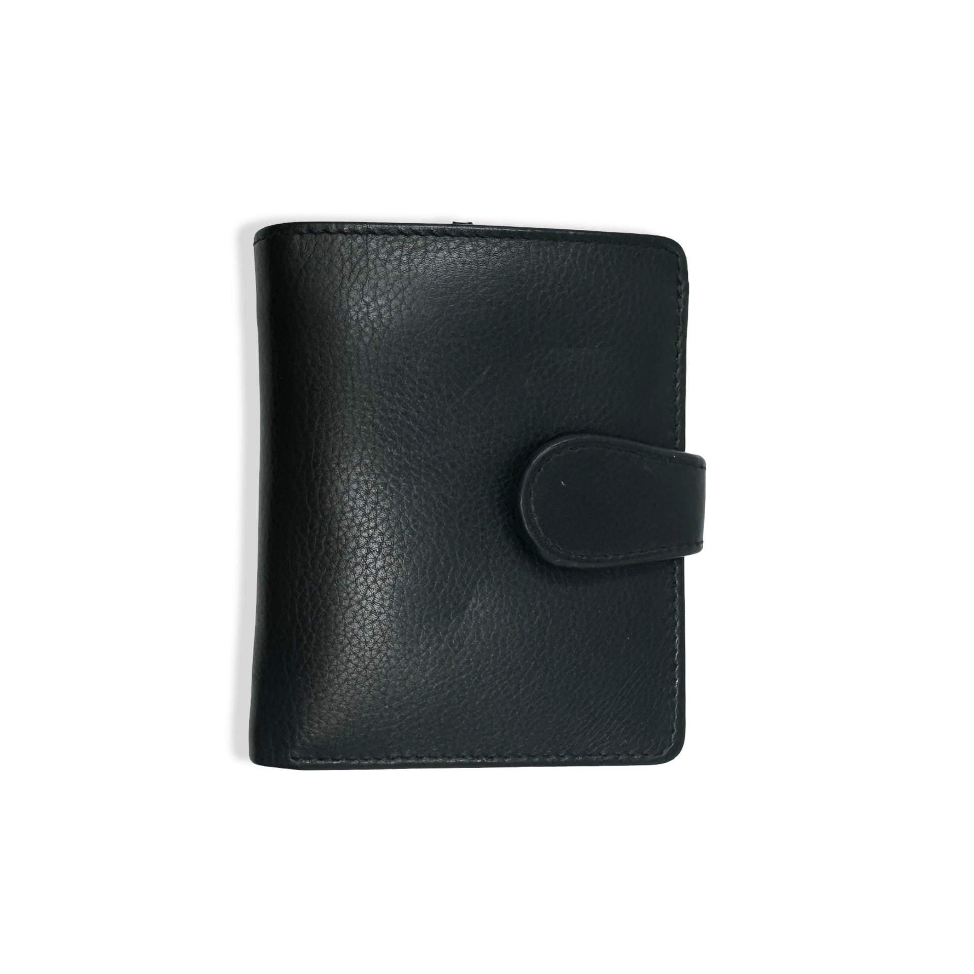 Smooth Leather Wallet With Tab