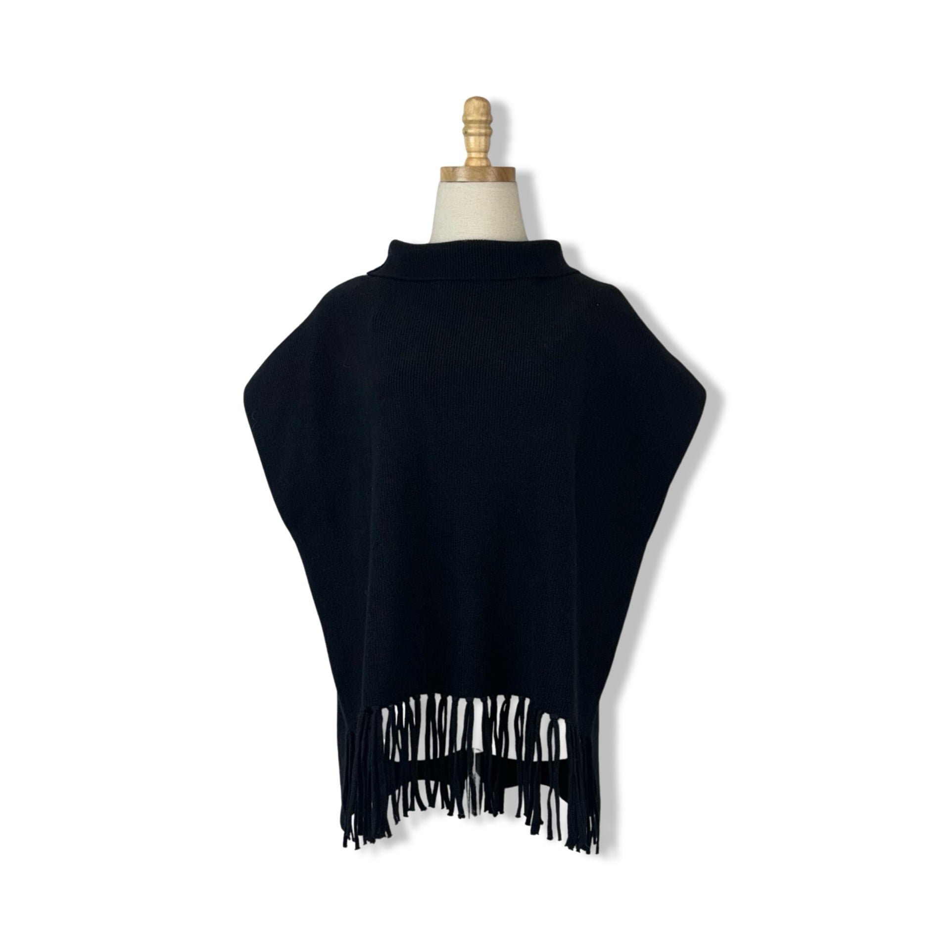 Elliot Lauren Fringe Mock Turtleneck Sweater