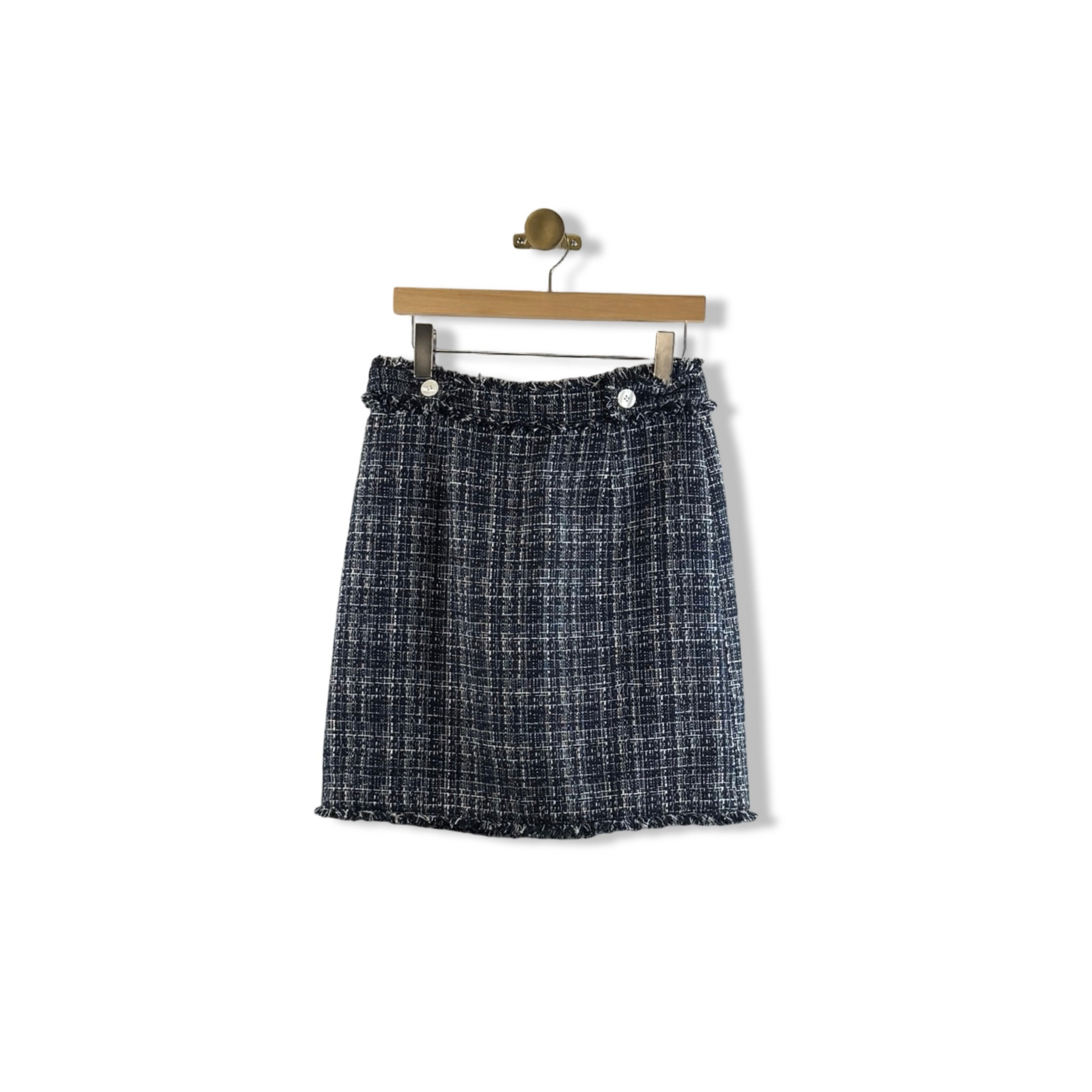 Brooks Brothers Tweed Button Mini Skirt