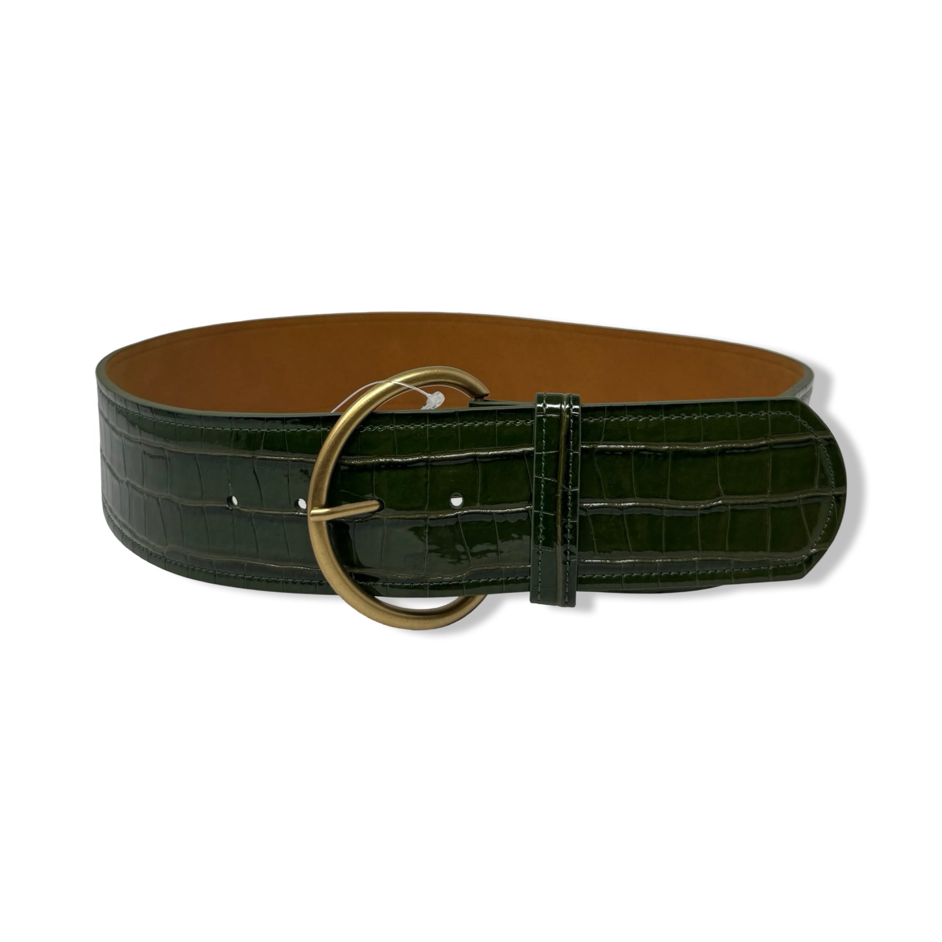 Linea Pelle Wide Patent Leather Belt