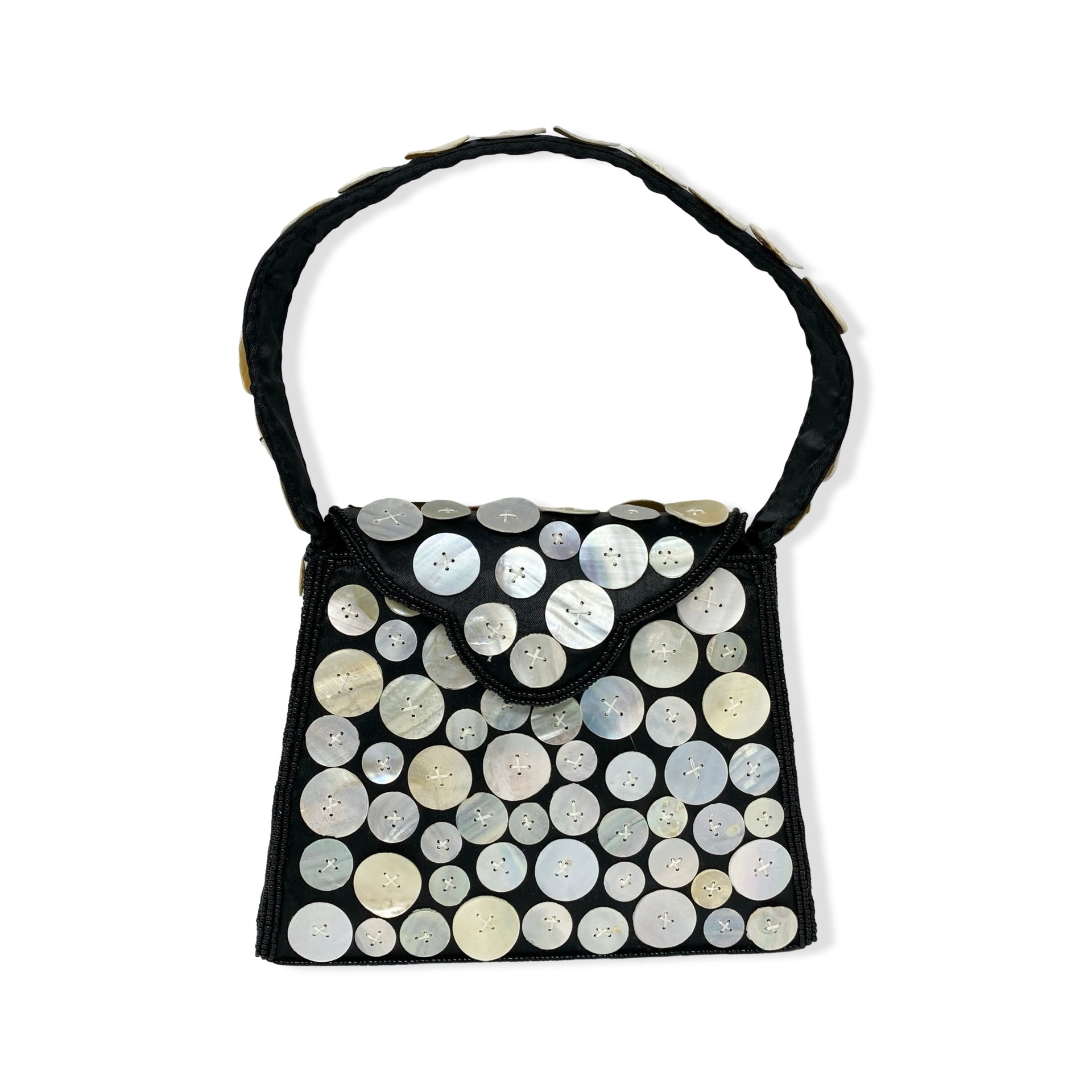 Beaded Button Handbag