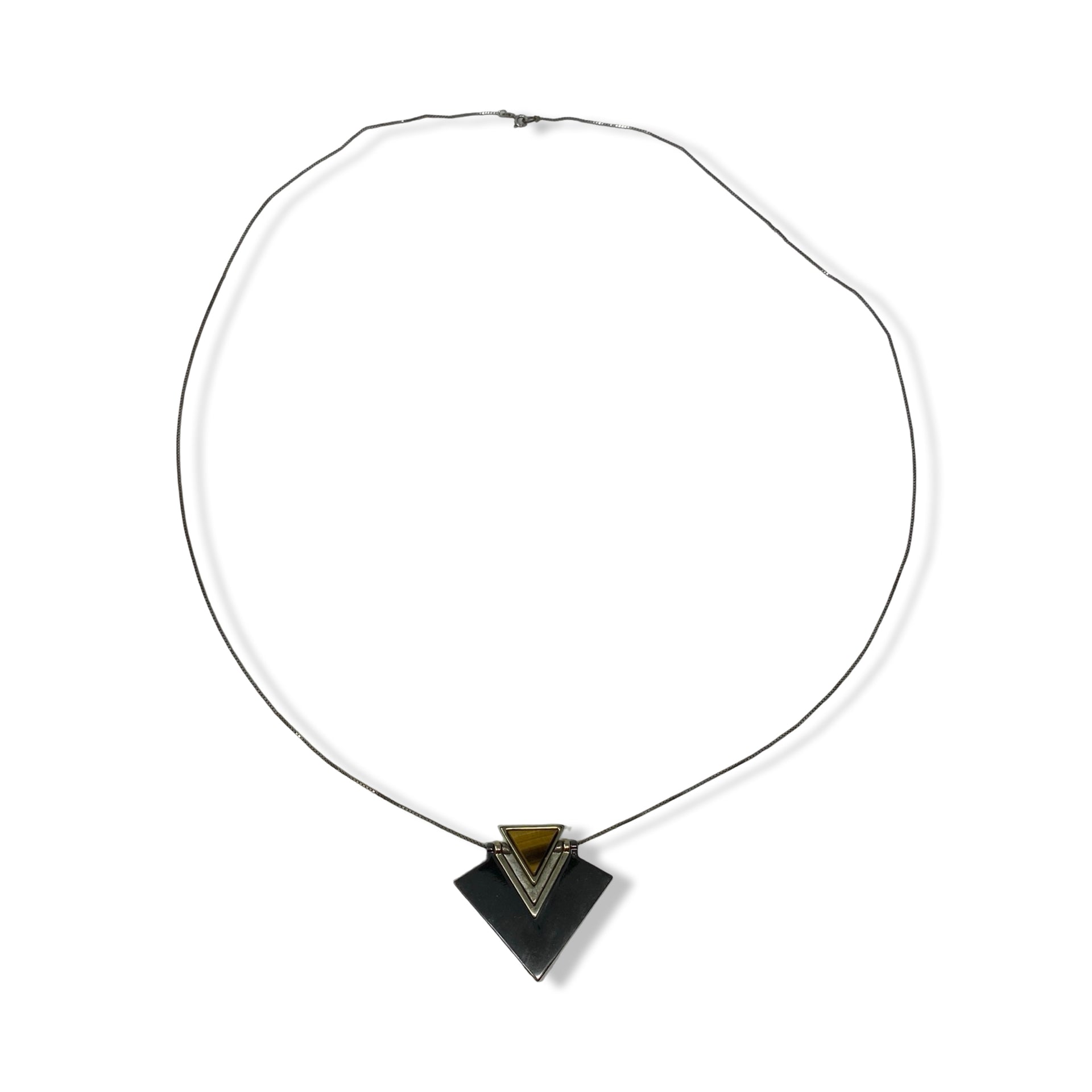 925 Silver Triangle Pendant Necklace