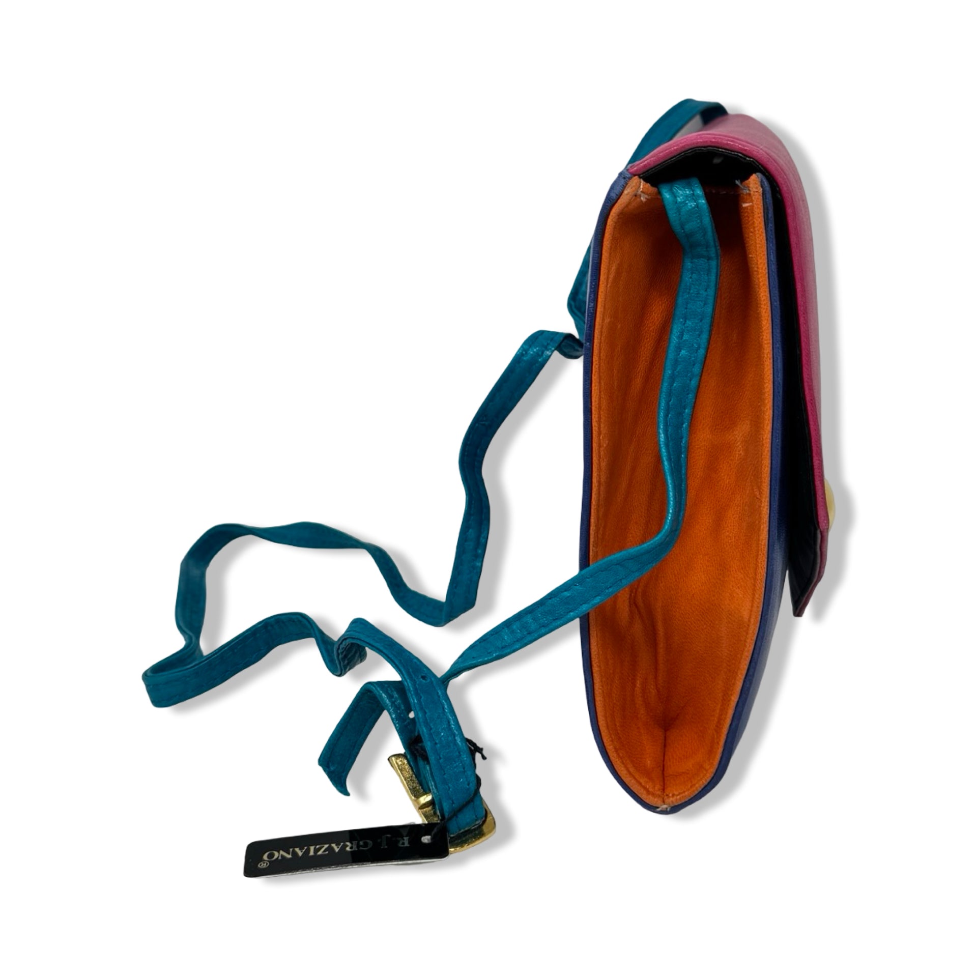 Vintage R.J. Graziano  Colorblock Envelope Crossbody Clutch