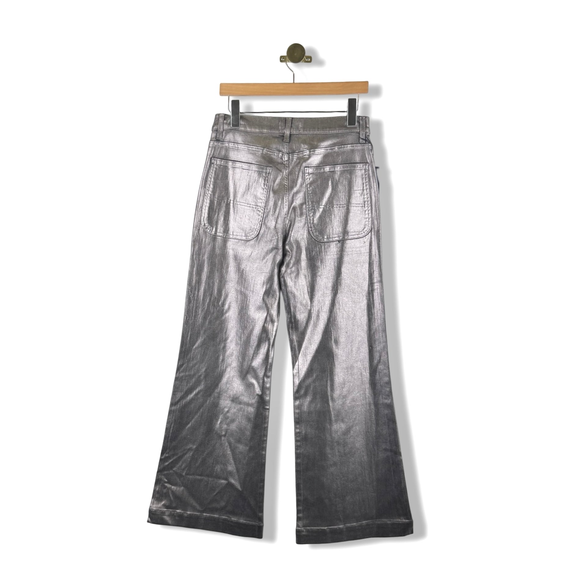Ramy Brook Metallic Kate Wide-Leg Pants