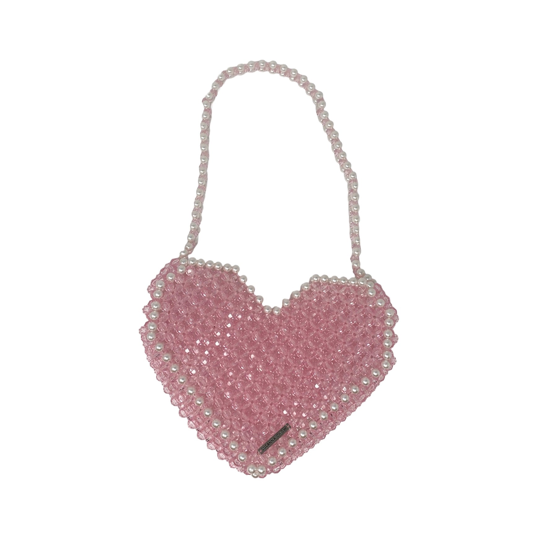 Susanna Chow Beaded Heart Shaped Purse