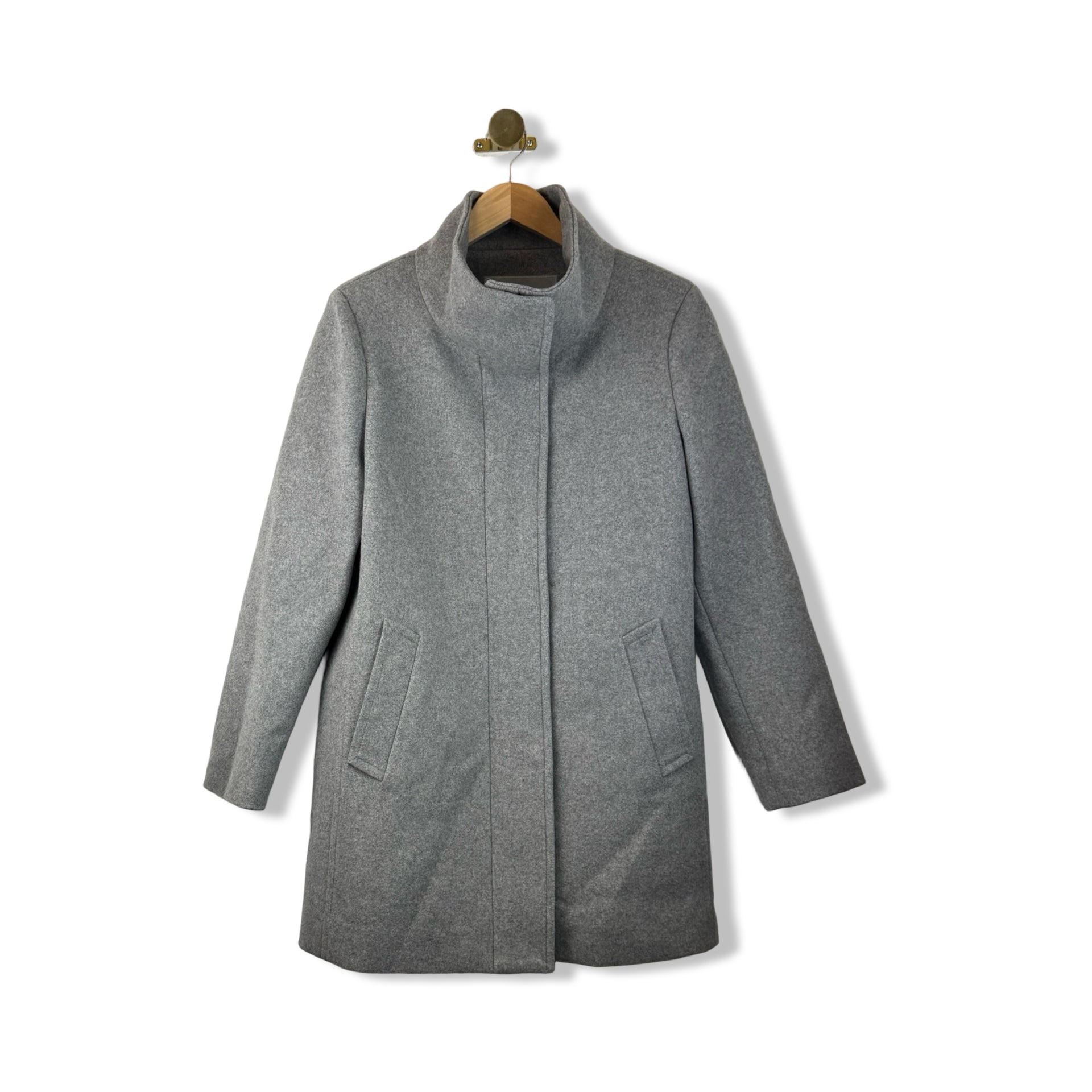Cole Haan Funnel Neck Overcoat