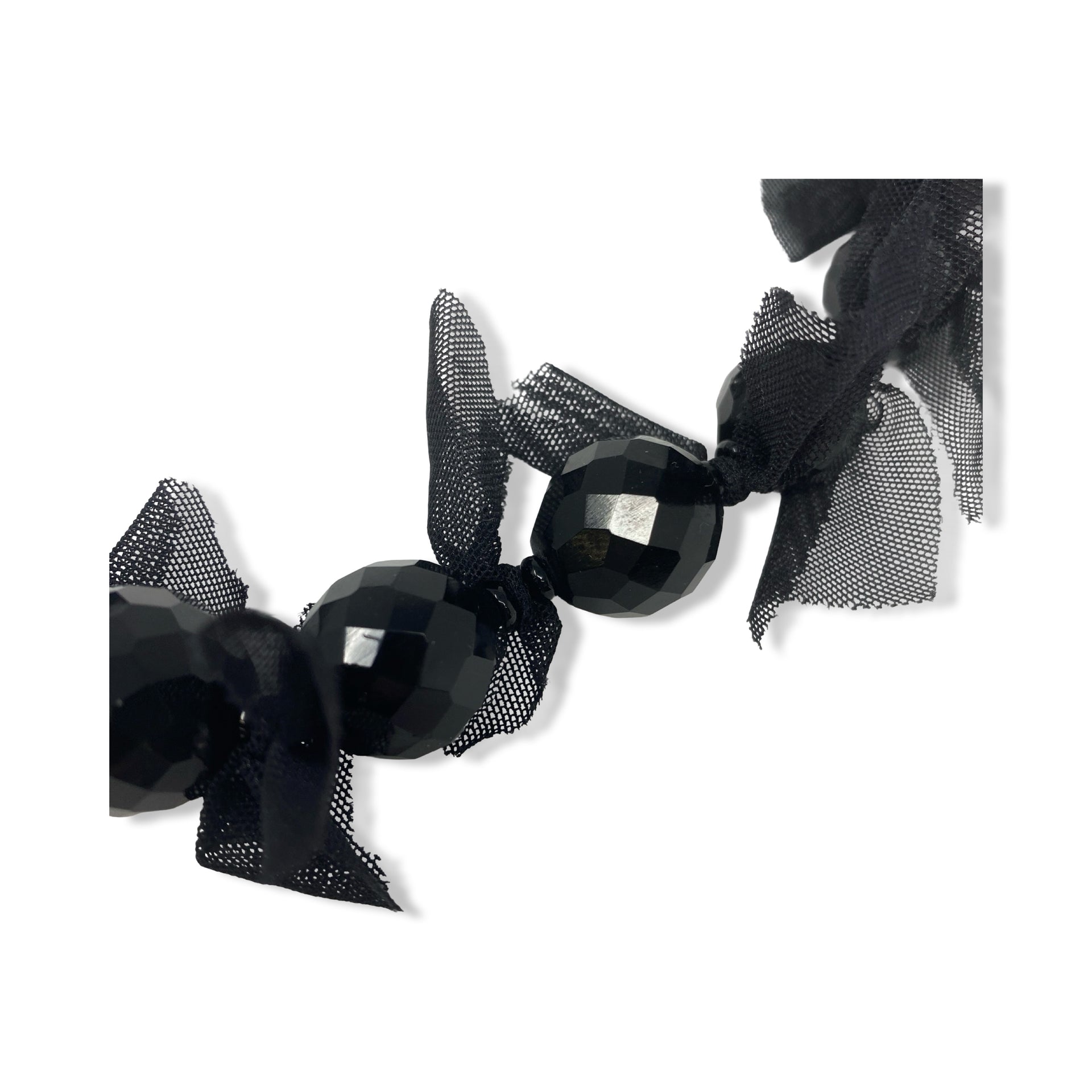 Lee Angel Mesh Tie Bead Necklace