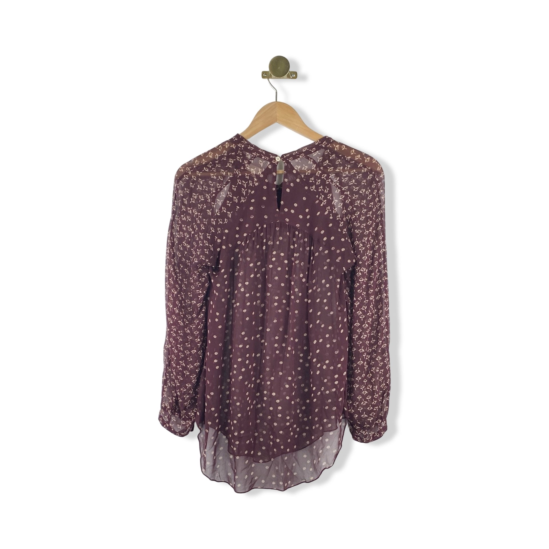 Isabel Marant Etoile Sheer Mixed Pattern Blouse