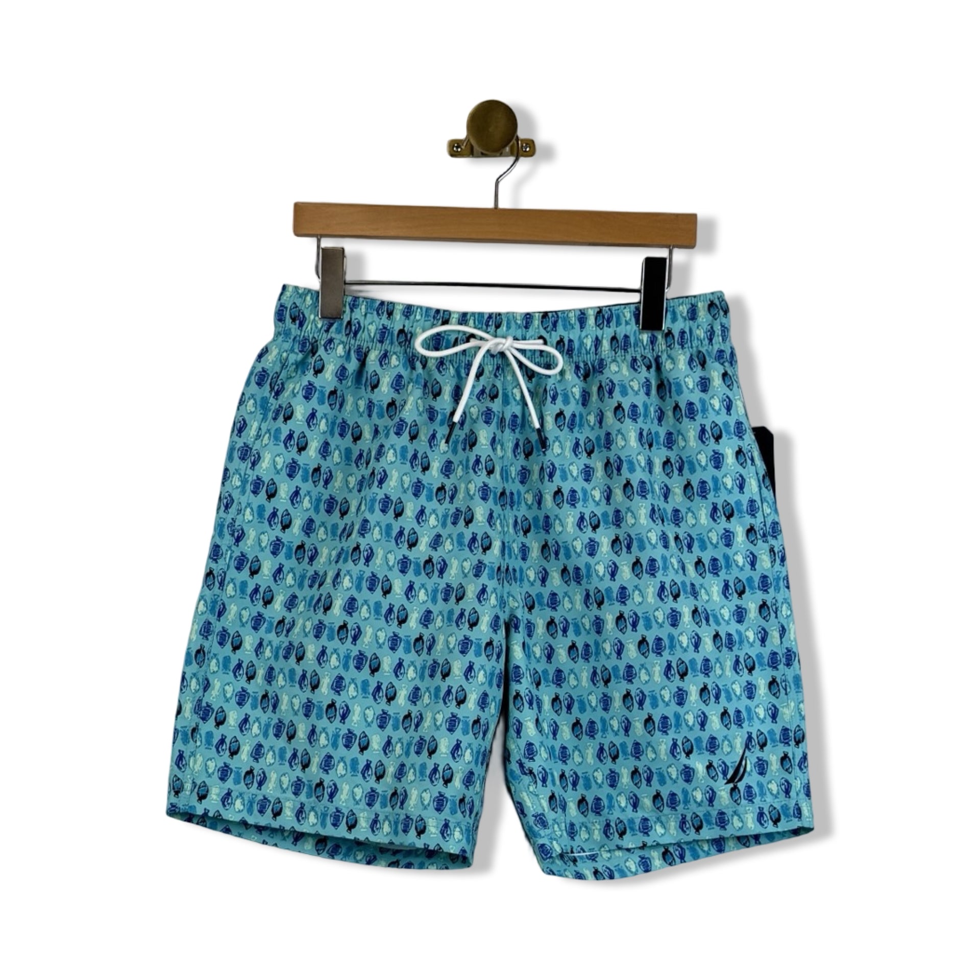 Nautica Classic Fit Fish Print Swim Trunks