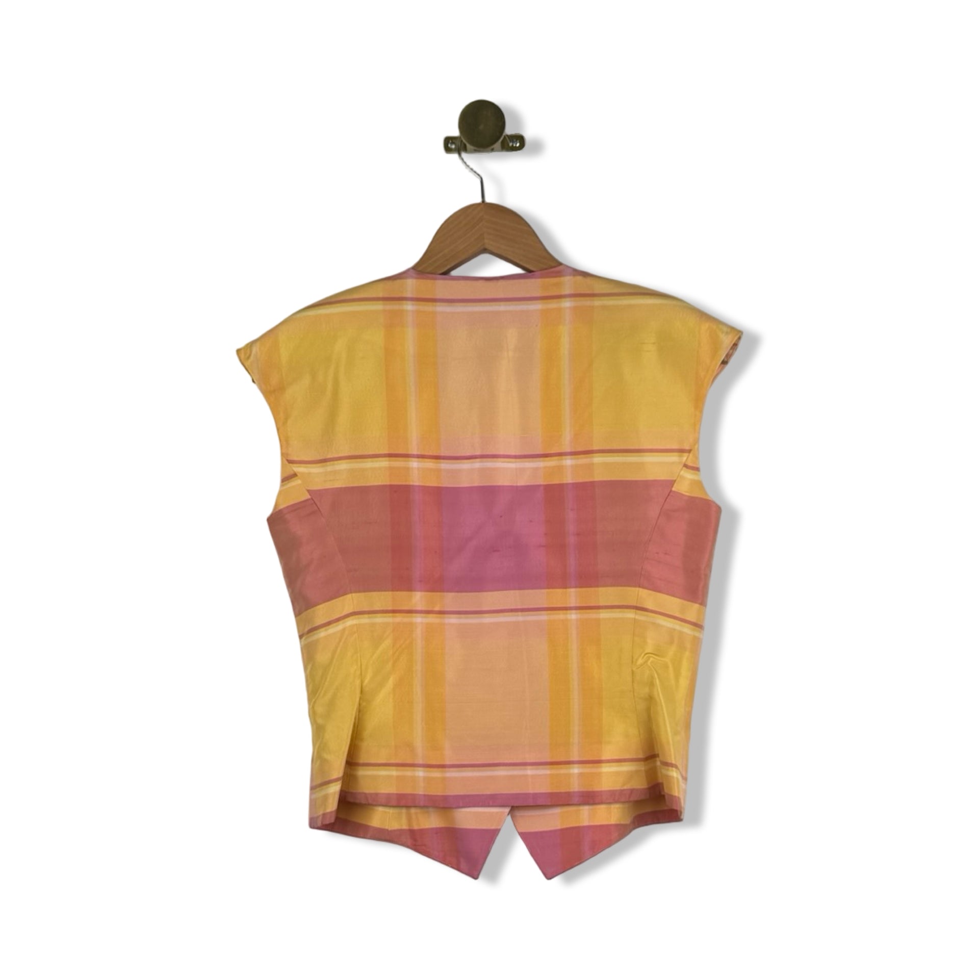 Vintage Silk Madras Vest