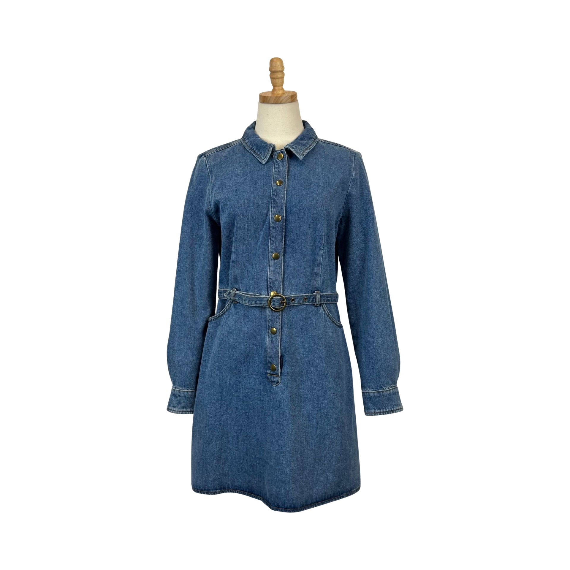 & Other Stories Belted Denim Dress