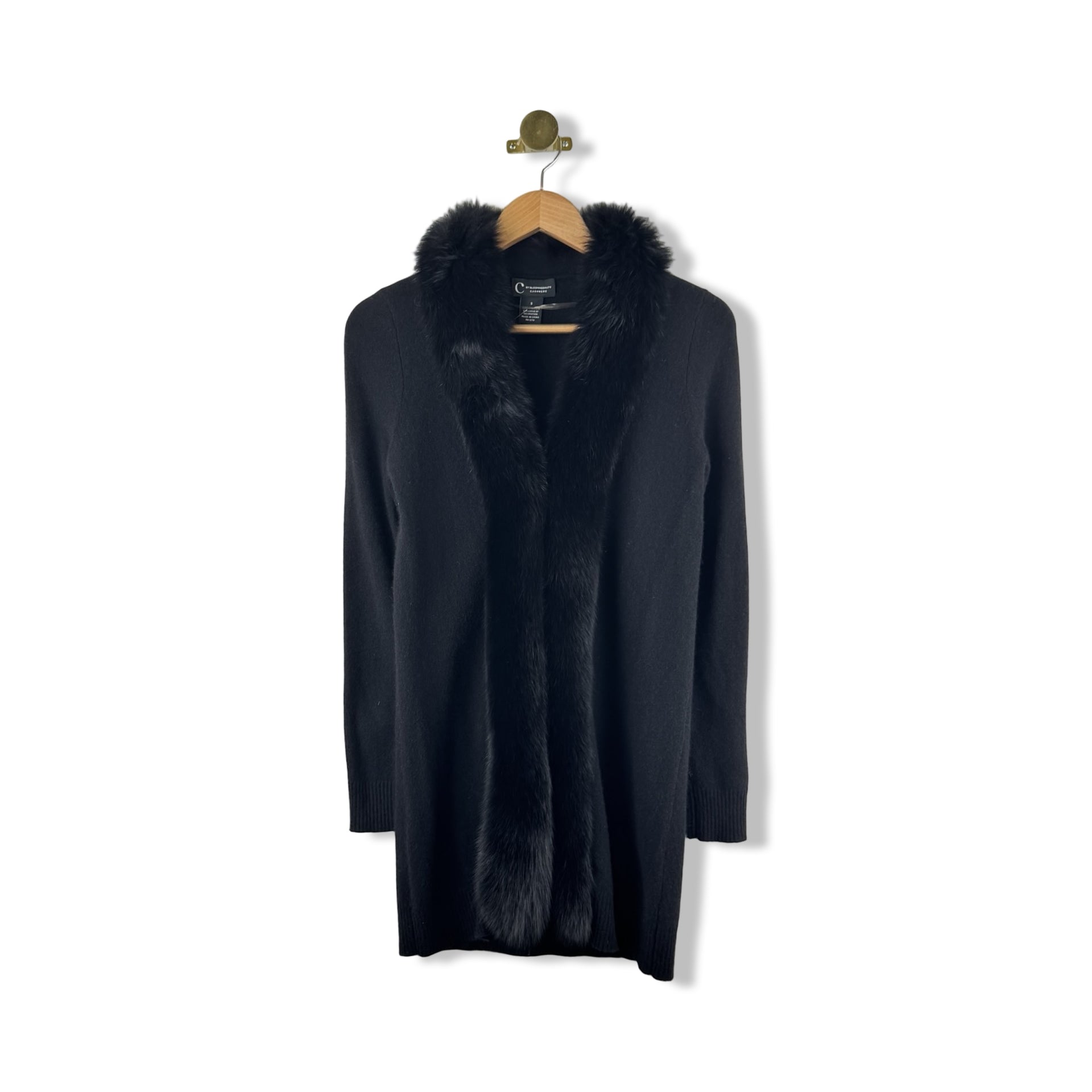 C by Bloomingdales Cashmere Fox Collar Cardigan