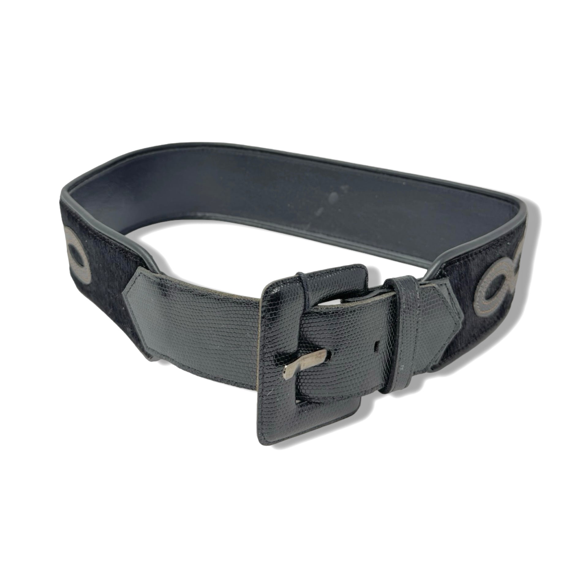 Vintage R.J. Graziano ‘87 Square Buckle Pony Hair Belt