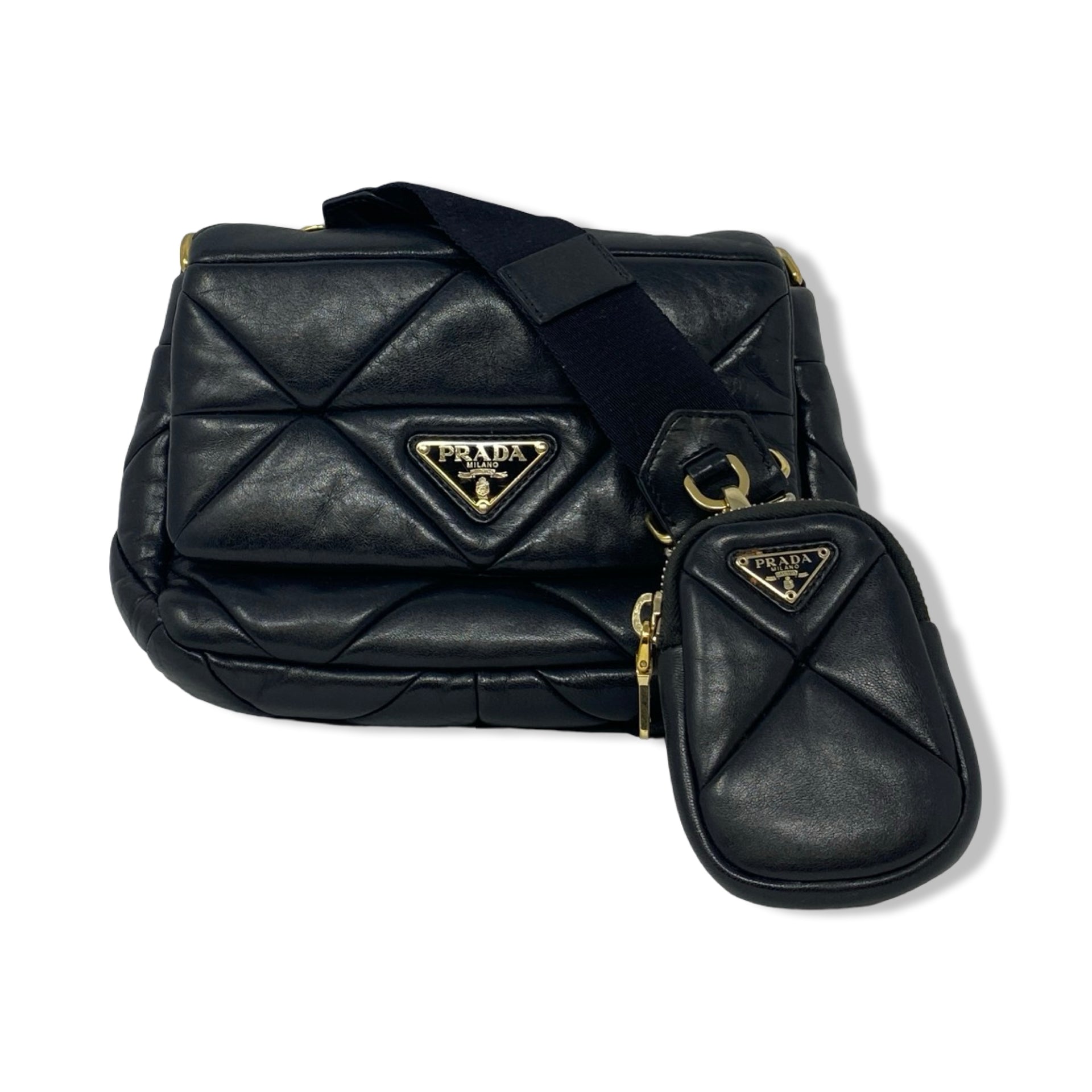 Prada System Nappa Leather Patchwork Bag