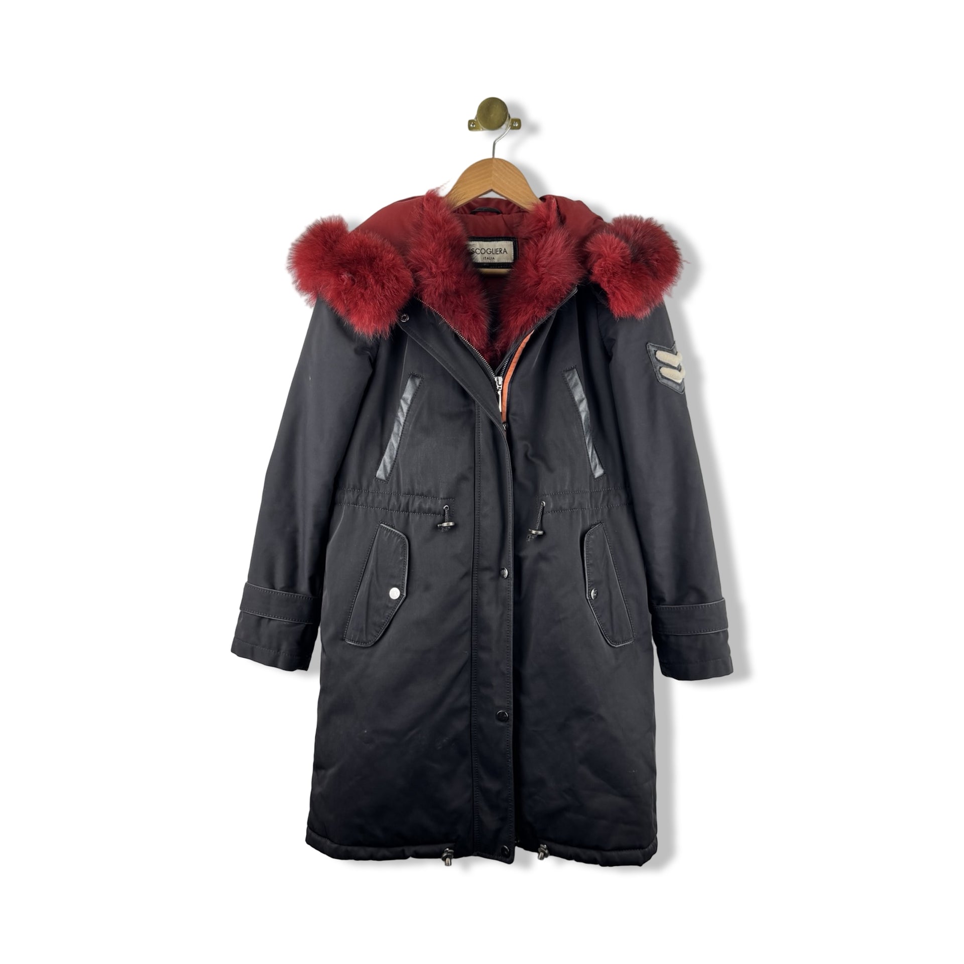 Scogliera Contrast Fur Trim Coat