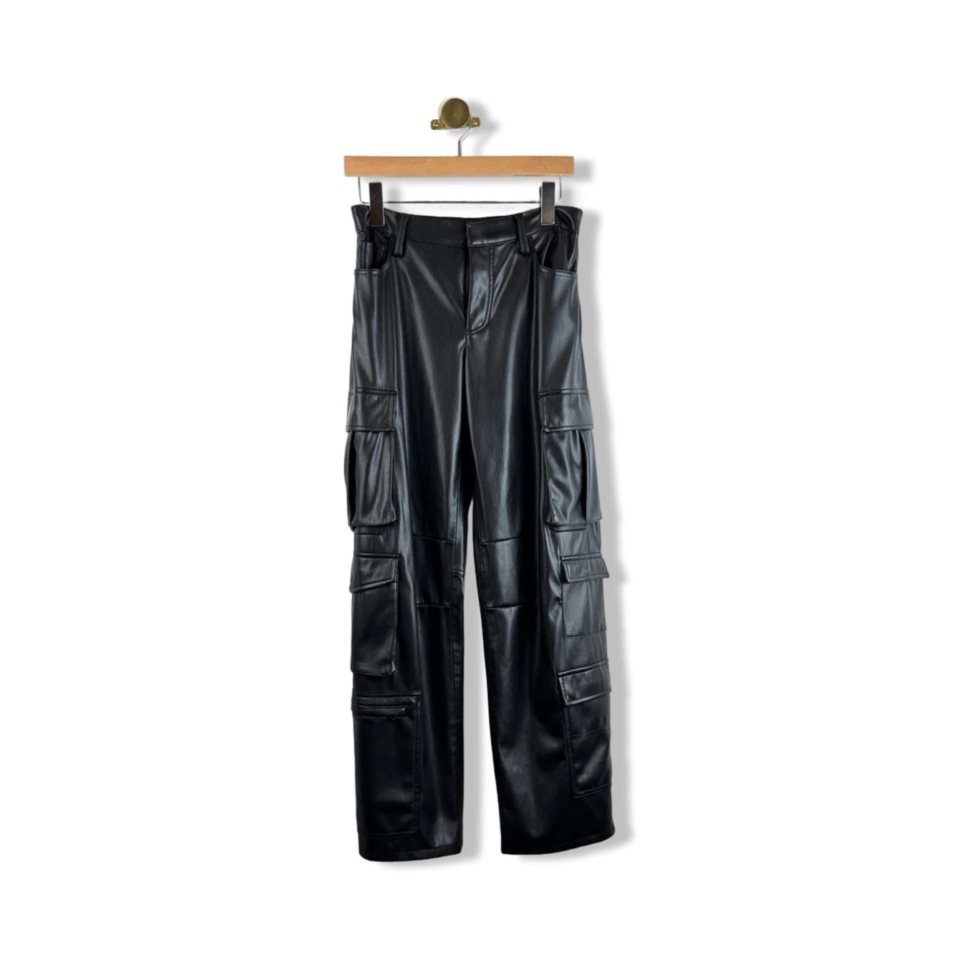 Alice + Olivia Vegan Leather Cargo Pants