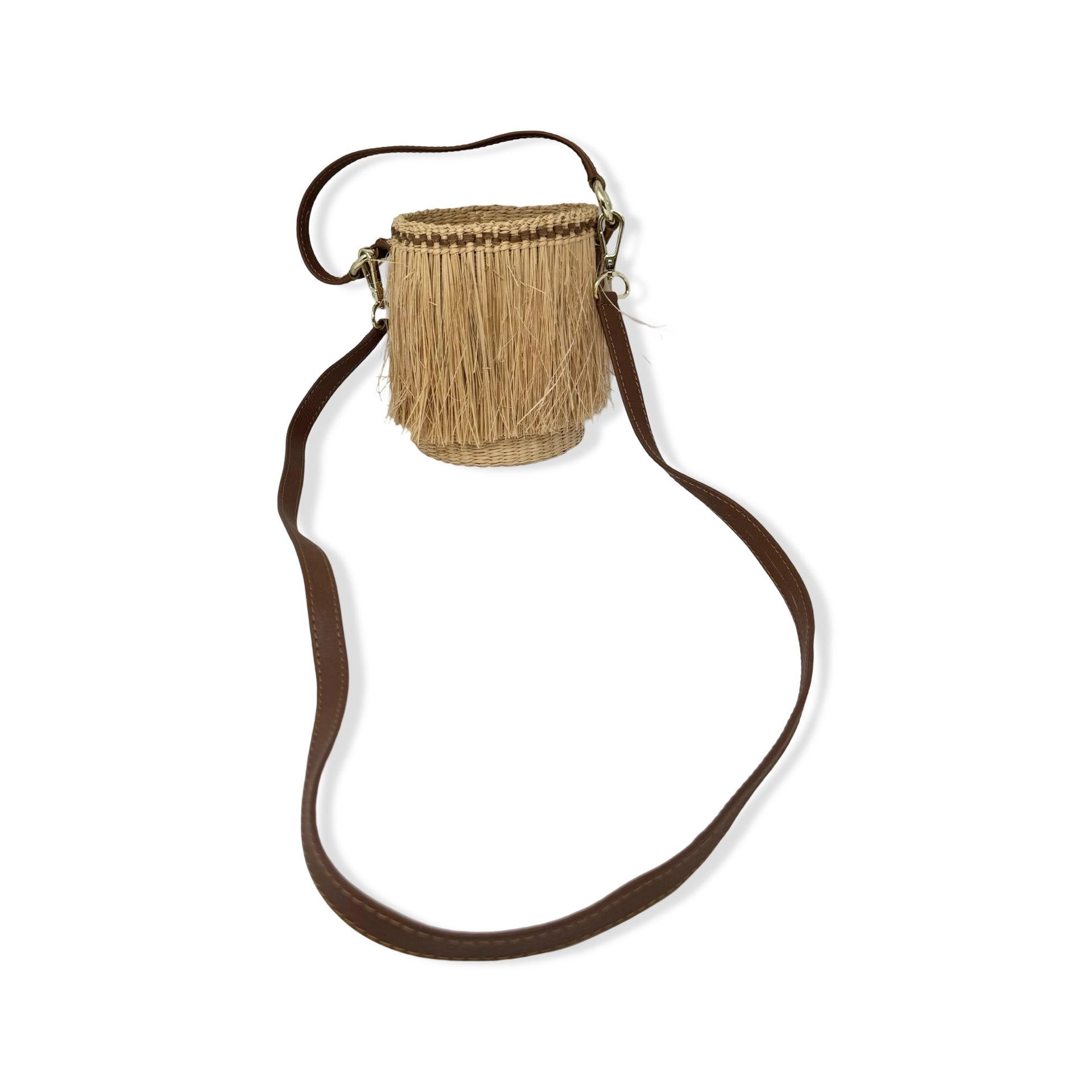 Sensi Studio Straw Bucket Bag