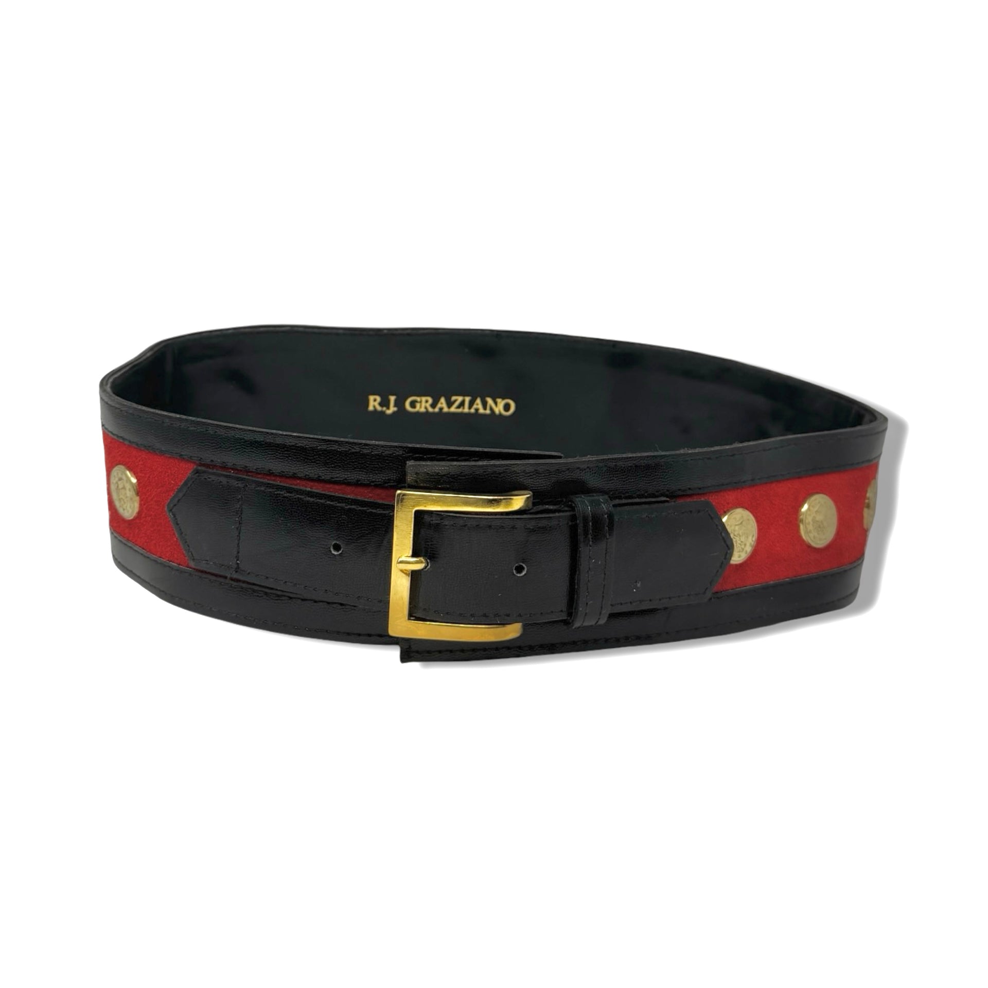 Vintage R.J. Graziano Suede Panel Coin Belt