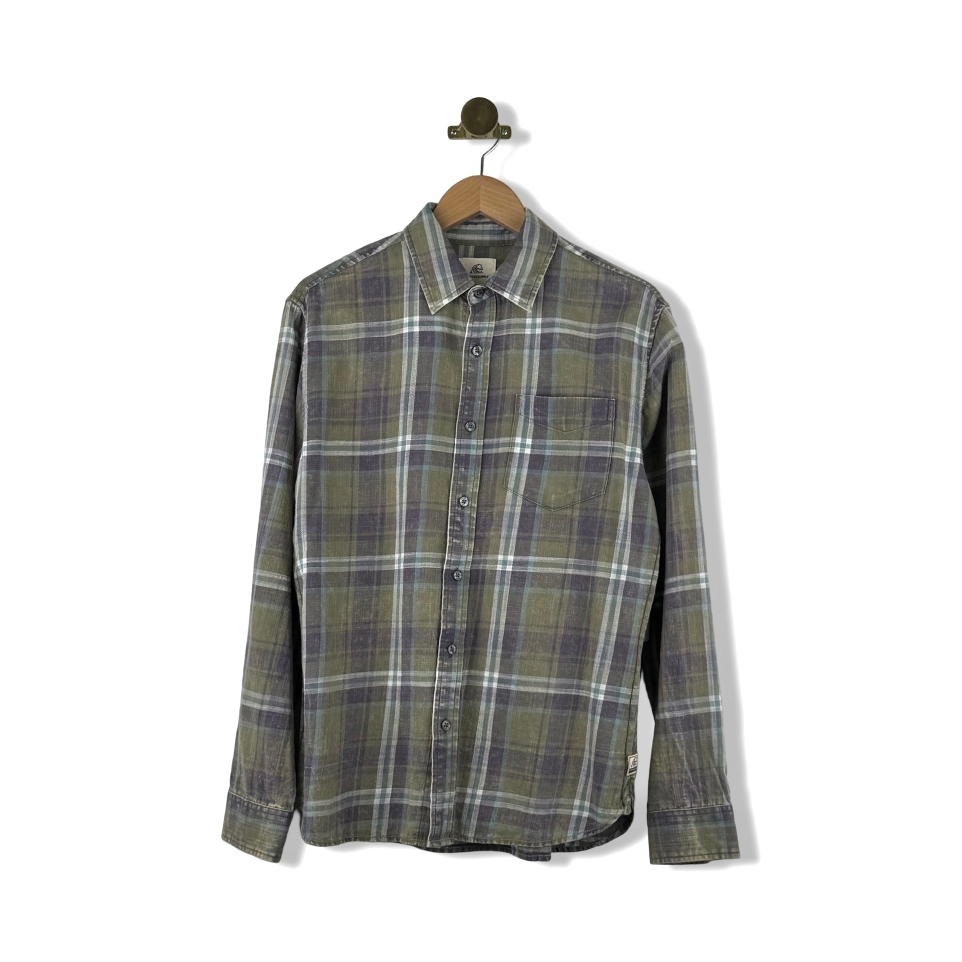 Surfside Supply Long Sleeve Washed Twill Plaid Shirt
