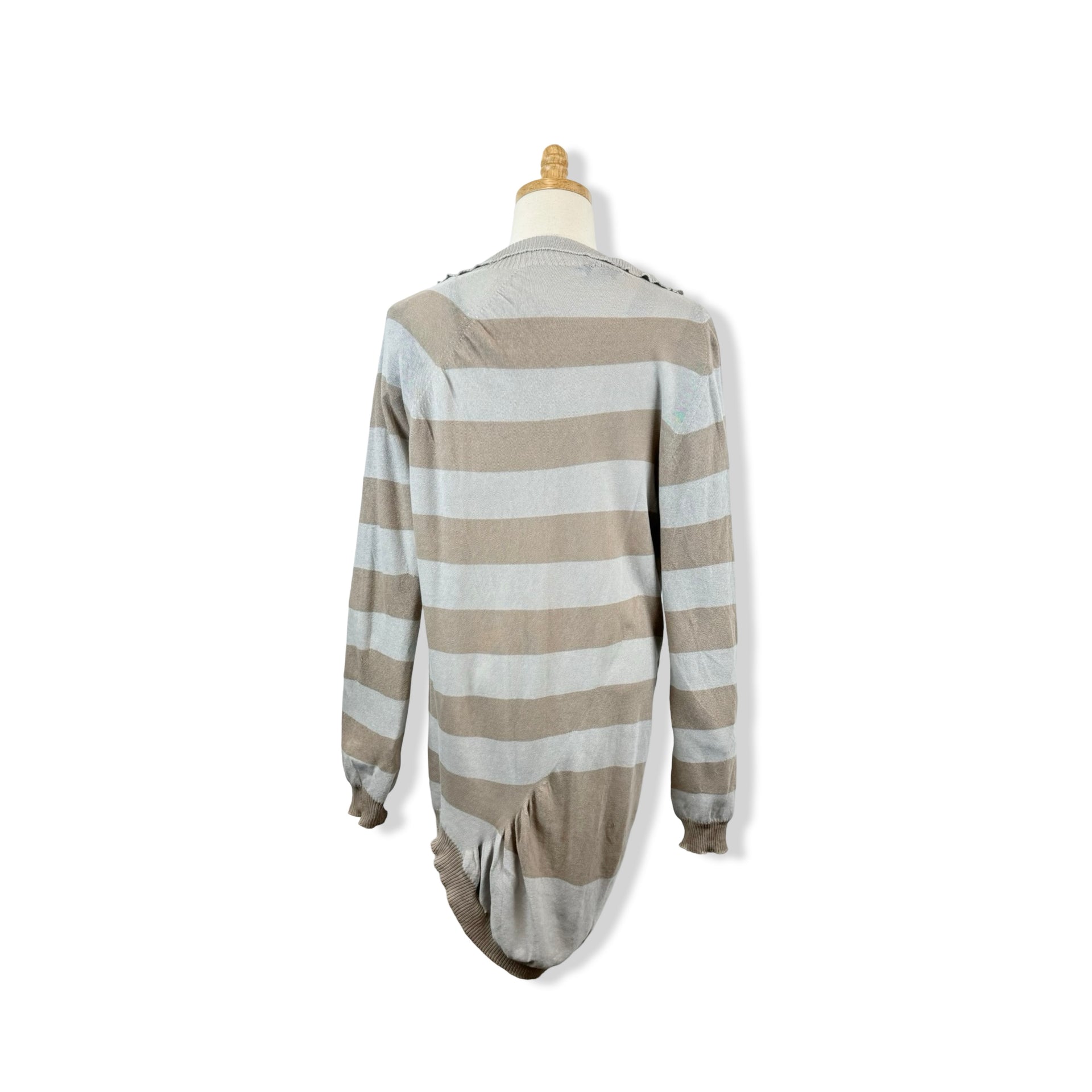 Duckie Brown Striped V Neck Sweater