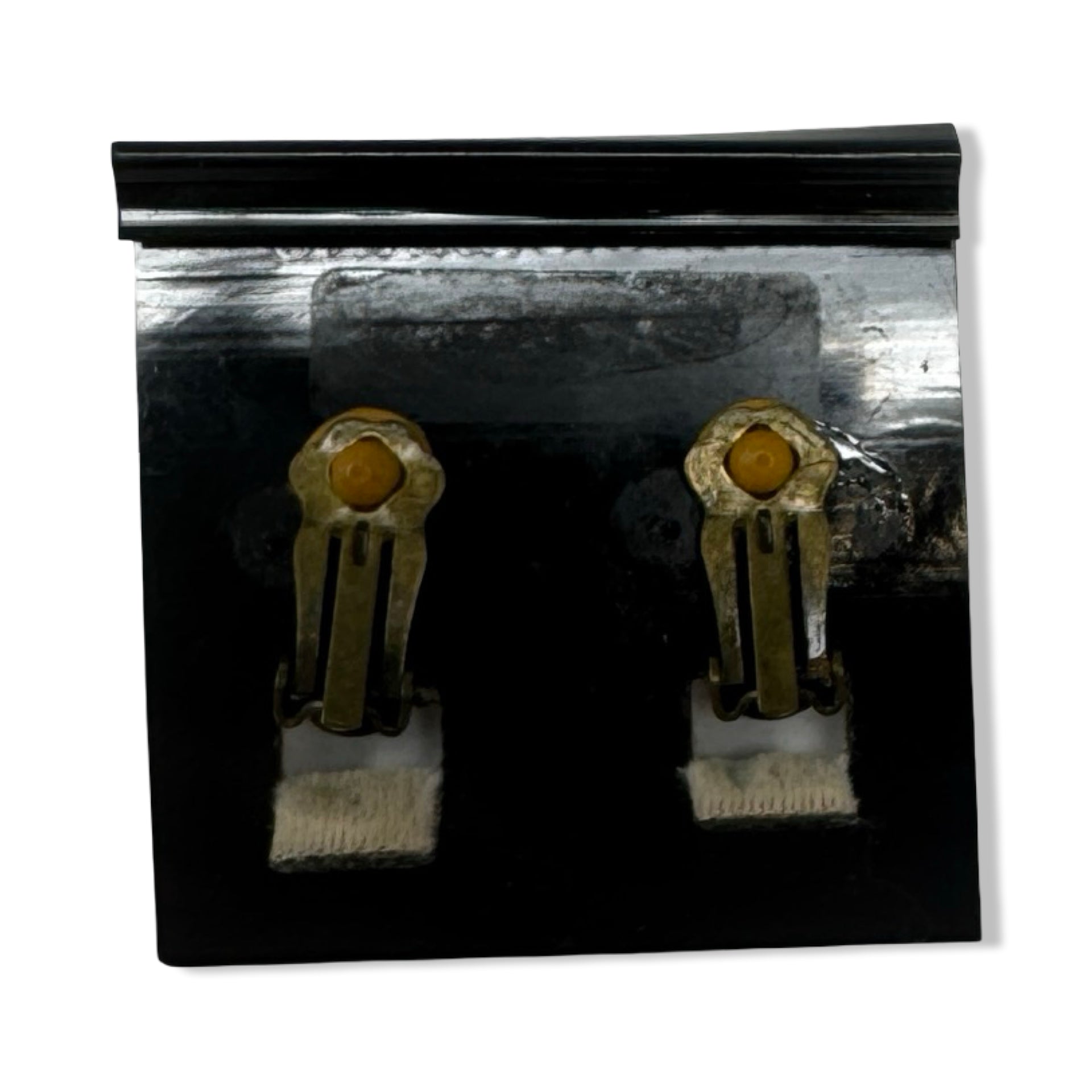 Vintage R.J. Graziano Tigers Eye Clip On Earrings