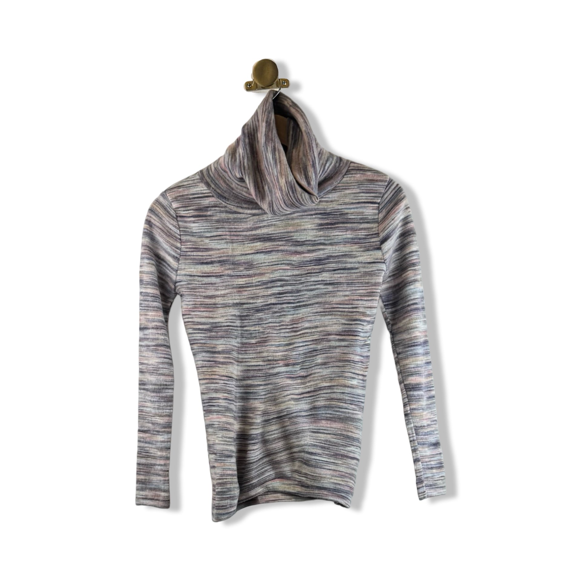 Vintage Helen Sue Acrylic Striped Turtleneck Top